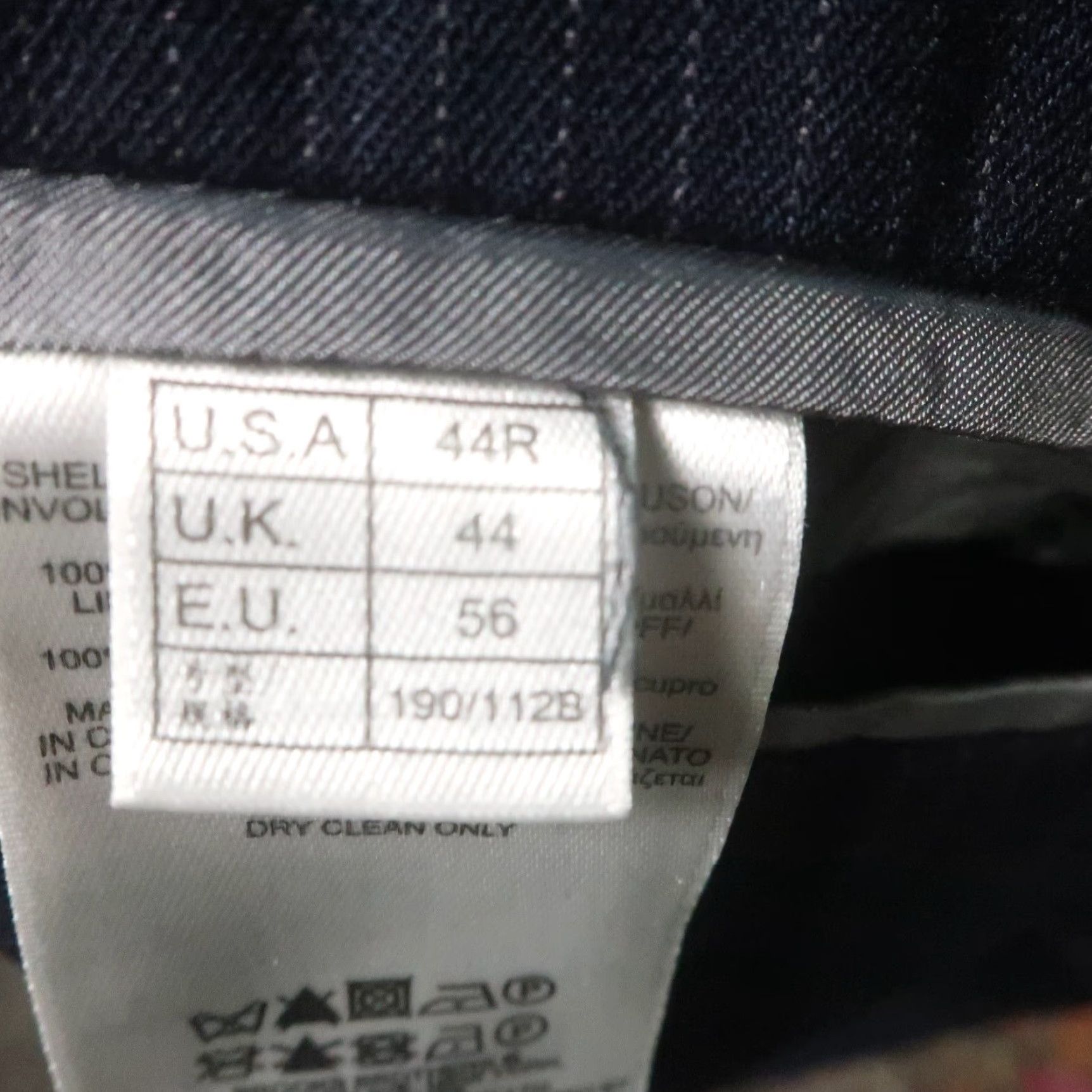 Brooks Brothers Brooks Brothers Blazer Mens 44R Wool 346 Navy Blue Pinstripe Tweed Notch Lapel Double-Vented 2-Piece 2-Button Front Jacket Size 44 Regular EUC Size 44R - 5 Thumbnail