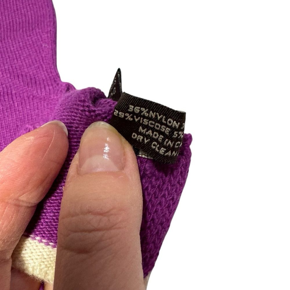 Coach Coach Wool Cashmere Knit Purple Gloves Size ONE SIZE - 4 Thumbnail