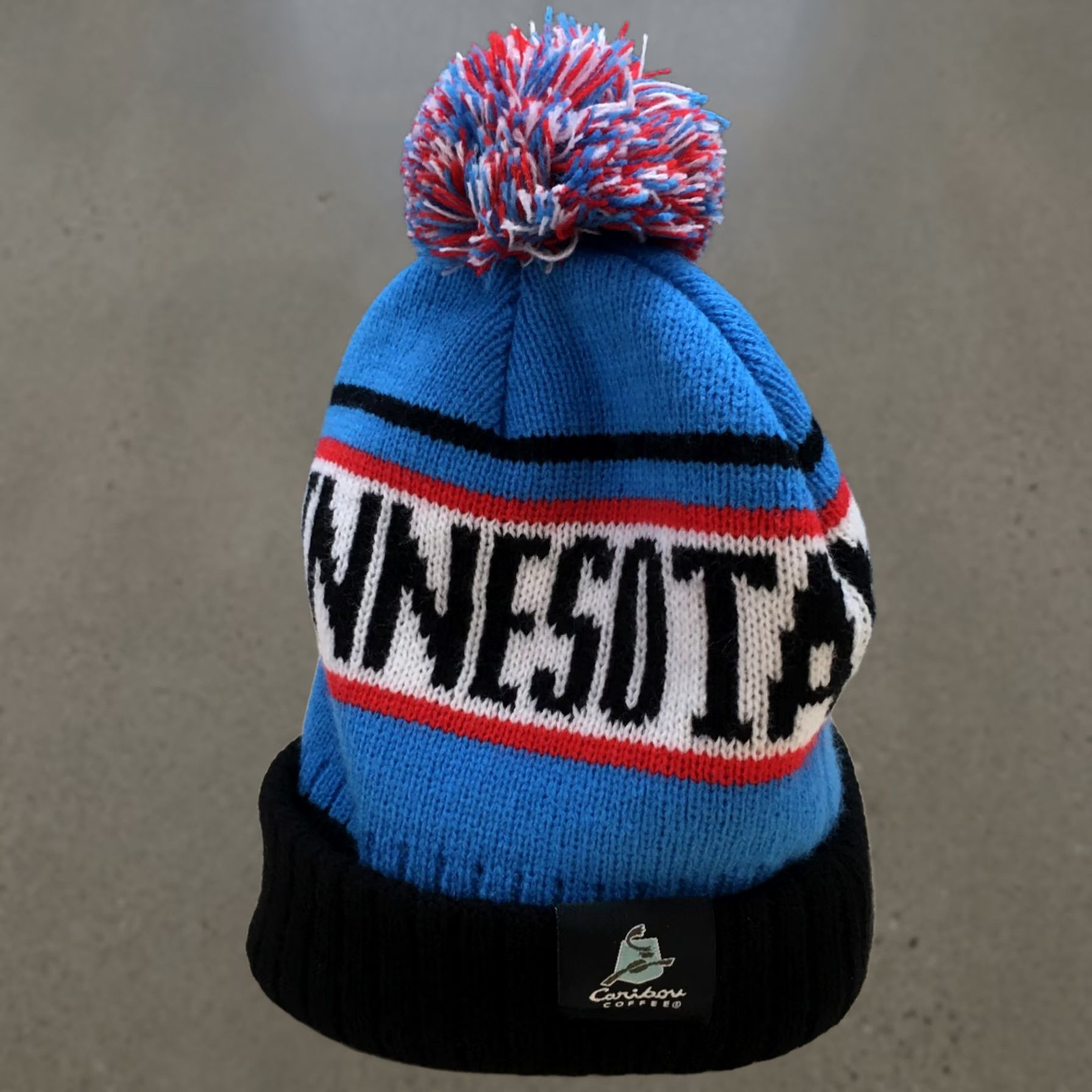 Twins Minnesota Twins Pompom Beanie Hat Mens Blue Red OS Cuff Knitted Caribou Coffee Size ONE SIZE - 1 Thumbnail