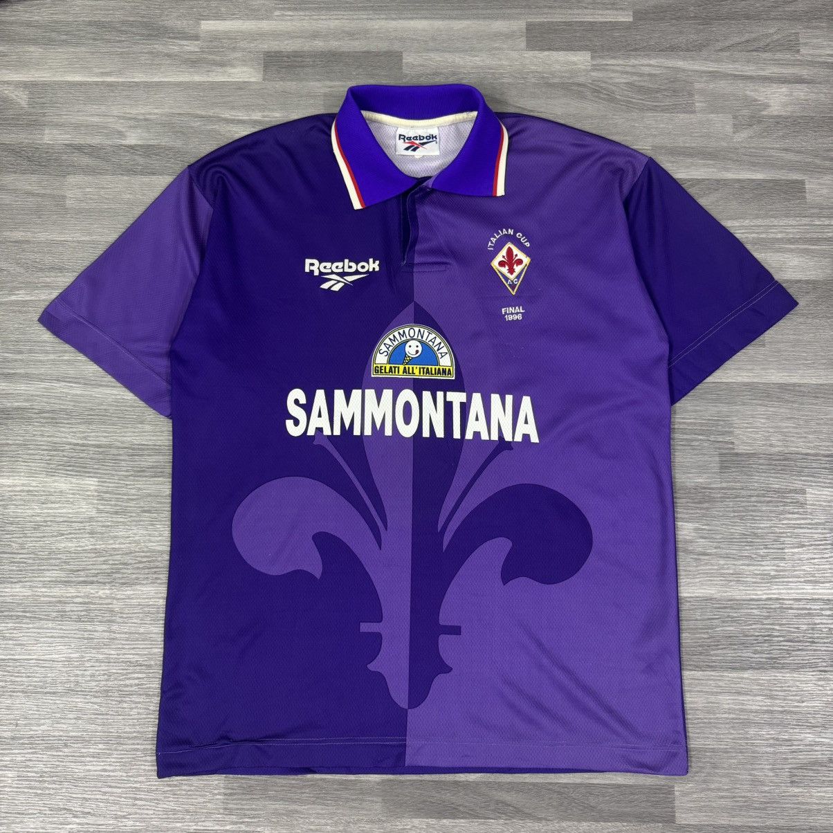 Vintage 🔥 Fiorentina 1995/96 – Reebok Sammontana–Batistuta #9 jersey Size US L / EU 52-54 / 3 - 1 Thumbnail