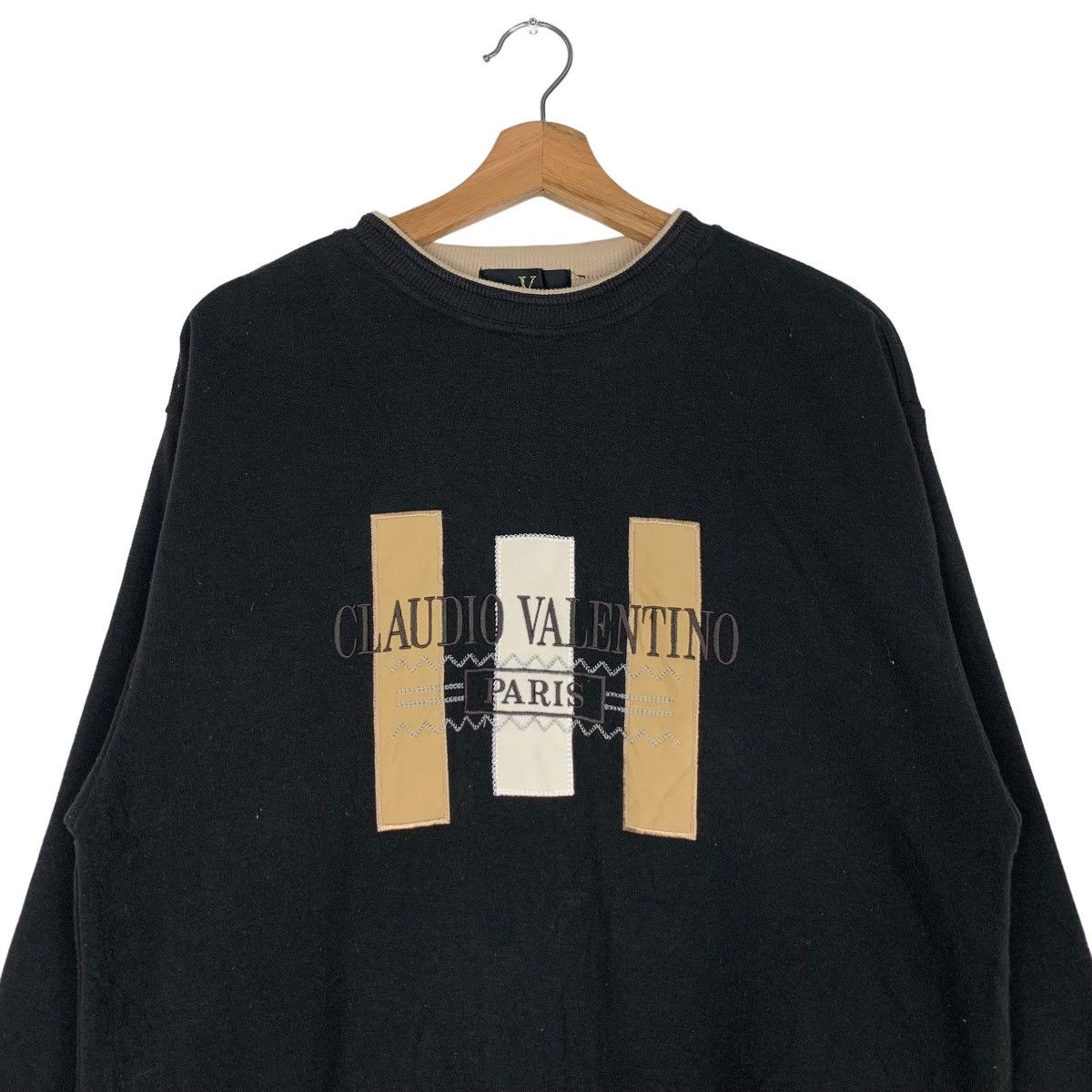 Gianni Valentino CLAUDIO VALENTINO PARIS Big Logo Sweatshirts #0763-C35 Size US M / EU 48-50 / 2 - 2 Thumbnail
