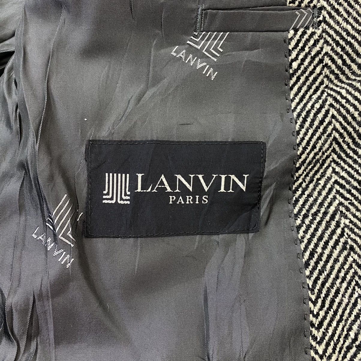 Lanvin × Vintage Vintage LANVIN PARIS Grey Wool Blazer Coat Size US M / EU 48-50 / 2 - 6 Thumbnail