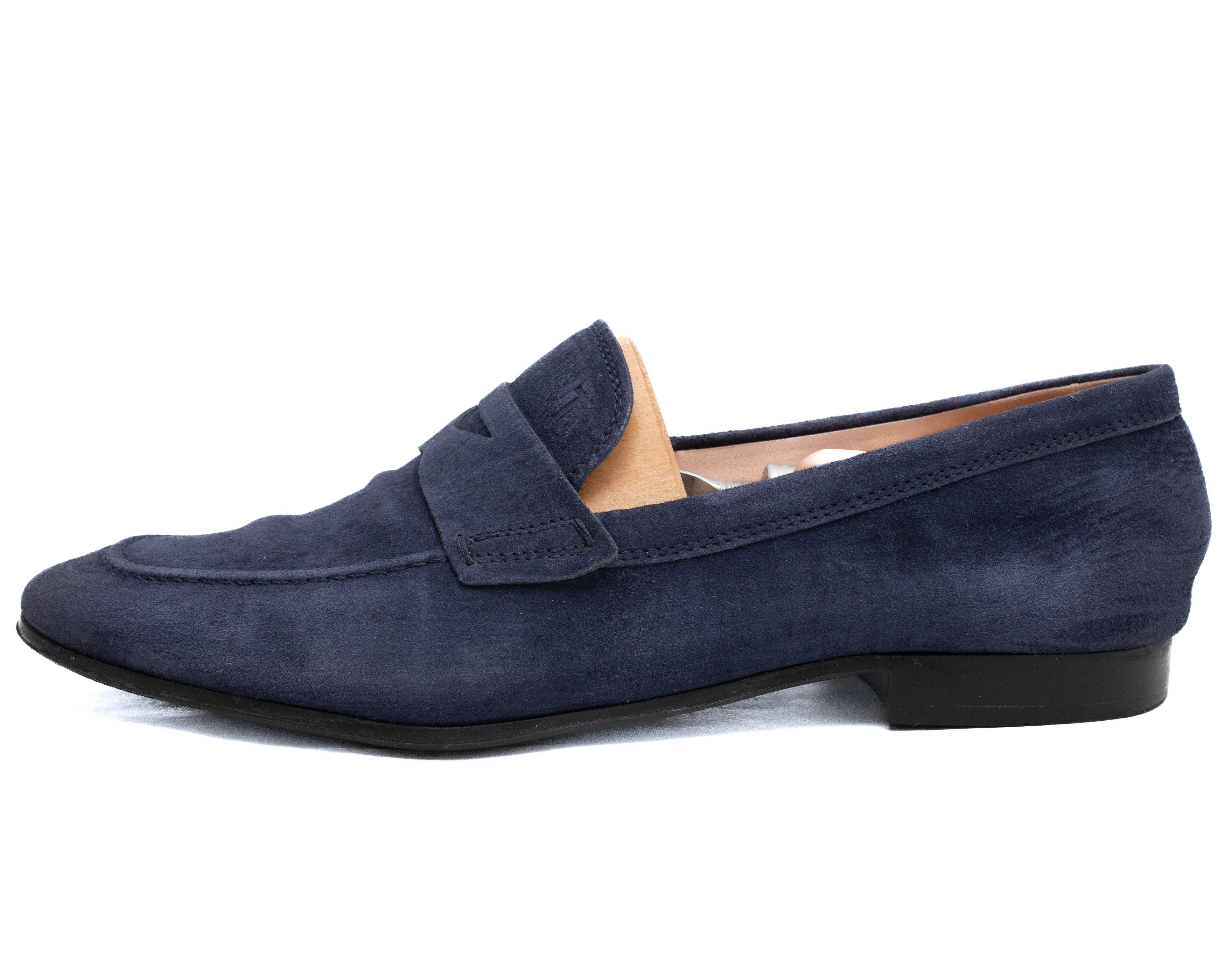 Tod's TOD’S Blue Suede Penny Loafers Size US 8.5 / EU 41-42 - 2 Thumbnail