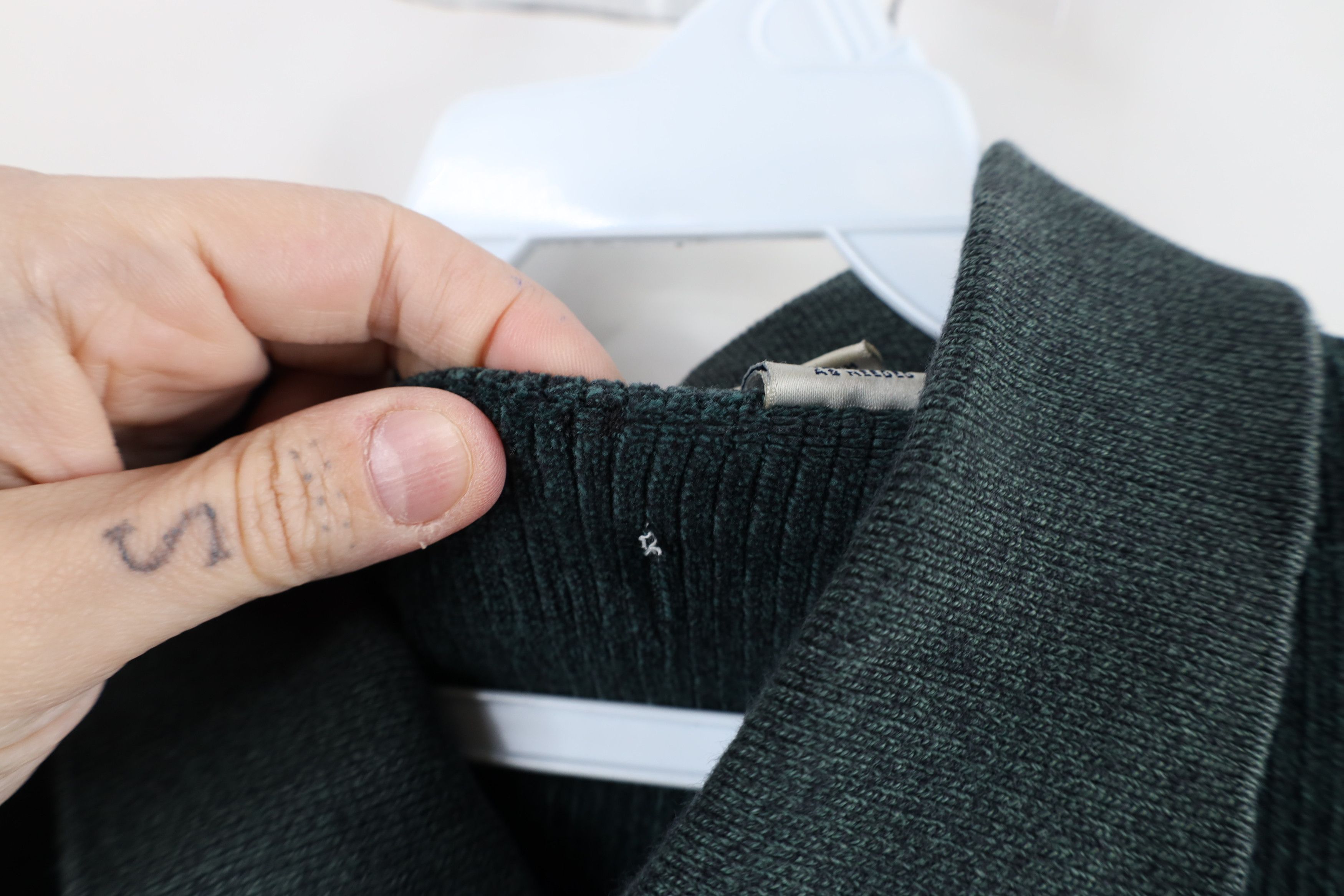 Vintage Vintage 90s Streetwear Ribbed Collared Long Sleeve Polo Size US XL / EU 56 / 4 - 5 Thumbnail