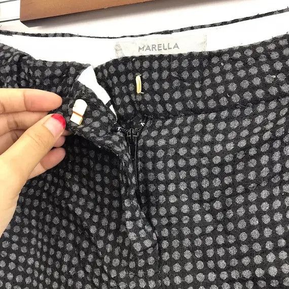 Marella Vtg MARELLA ITALIAN LUXURY Polka Dot Pant Trouser Slack Size 30" / US 8 / IT 44 - 5 Thumbnail