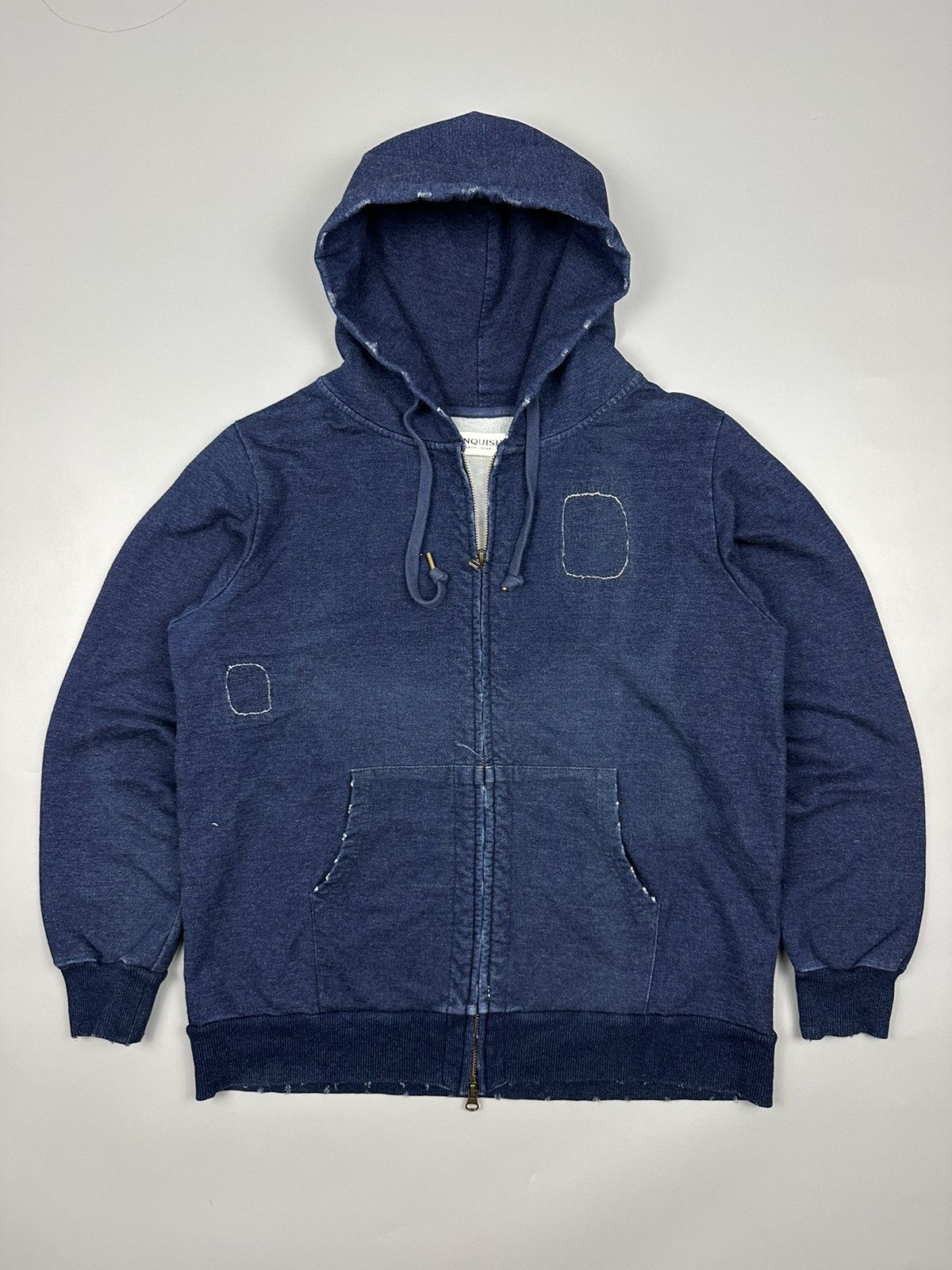 Japanese Brand Vanquish Sashiko Boro Zipper Hoodie Size US L / EU 52-54 / 3 - 1 Thumbnail