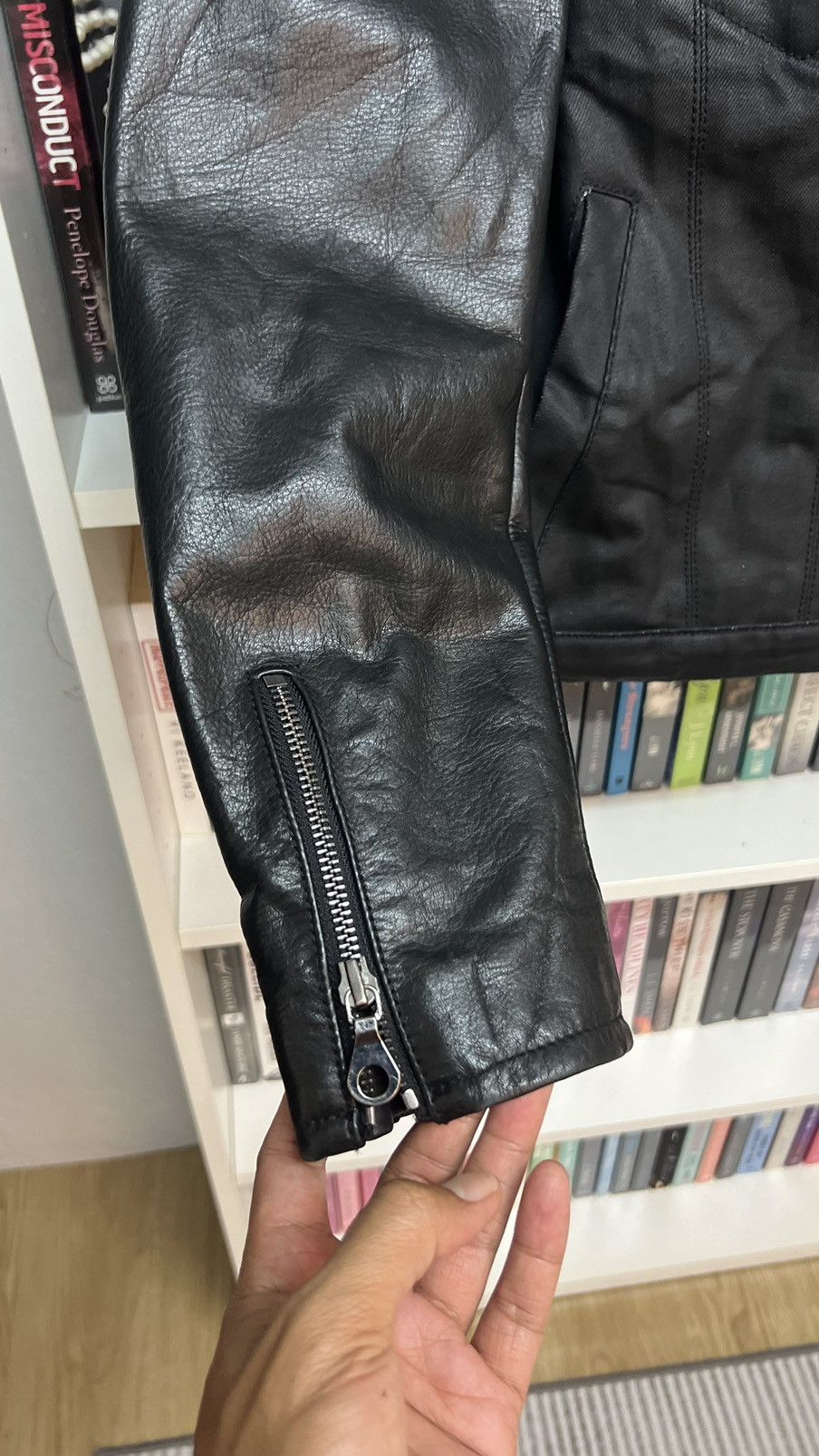 En Noir En Noir X Gap Wax Denim + Leather Jacket Size US S / EU 44-46 / 1 - 9 Thumbnail