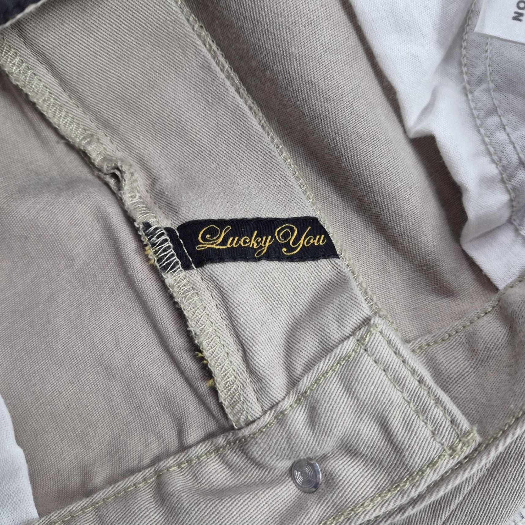 Lucky Brand Lucky Brand Dungarees Jeans Mens 38x31 Beige Straight Denim 90s Logo Retro USA Size 38 Mens Regular Size US 38 / EU 54 - 6 Thumbnail