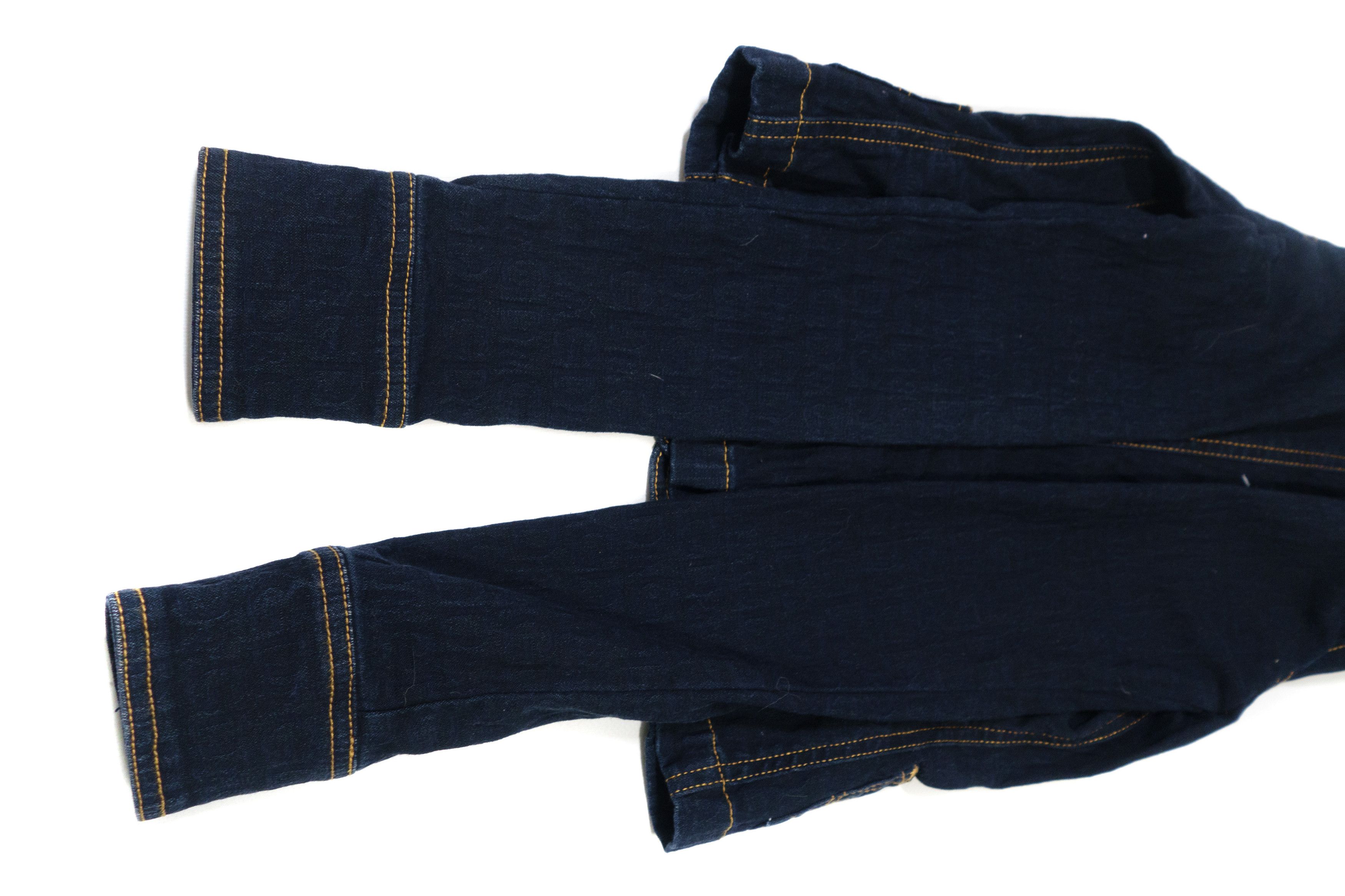 Dolce & Gabbana Y2K D&G Monogram Fitted Denim Jacket Blazer Size XS / US 0-2 / IT 36-38 - 6 Thumbnail
