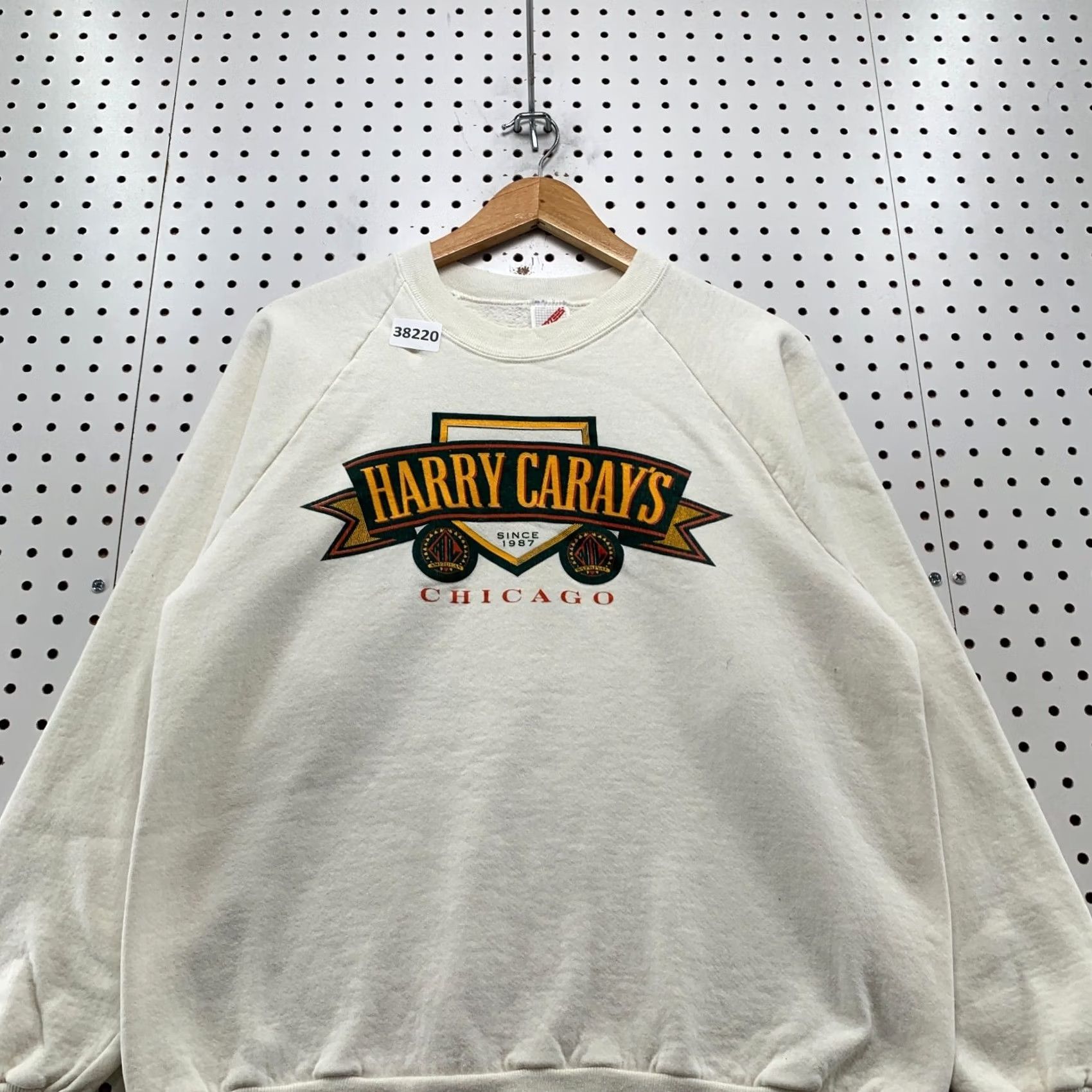 Jerzees VINTAGE 90s Harry Carry’s Chicago Sweatshirt Mens XL Fits Medium White USA Size US M / EU 48-50 / 2 - 5 Thumbnail