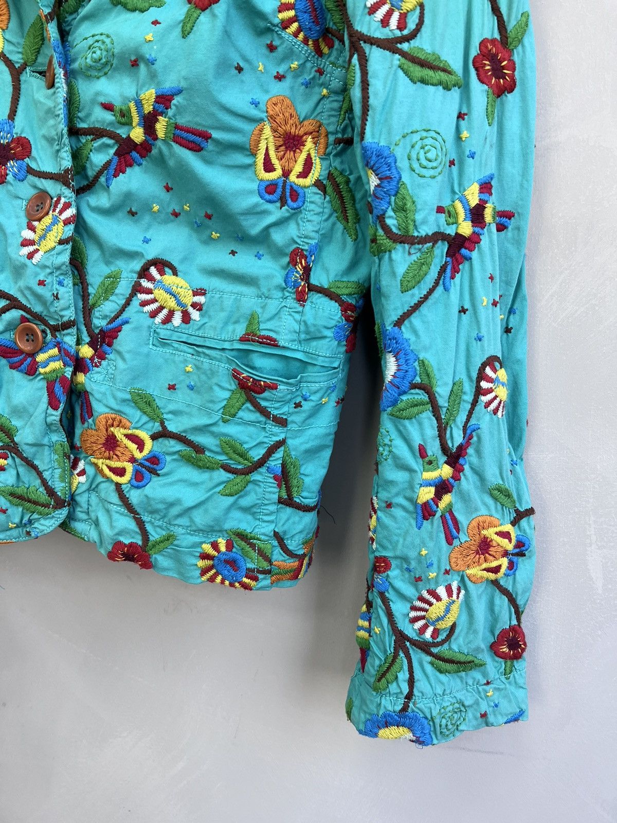 Johnny Was × Vintage Biya by Johnny Was cotton Blazer made in USA floral Size S / US 4 / IT 40 - 3 Thumbnail
