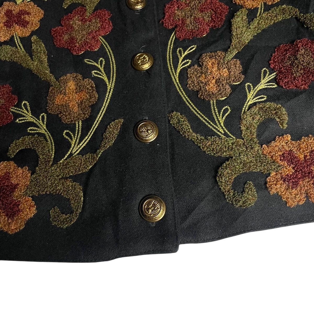Double D Ranch 🔥 DOUBLE D RANCH EMBROIDERED NATIVE FLOWER WOOL JACKET Size M / US 6-8 / IT 42-44 - 5 Thumbnail