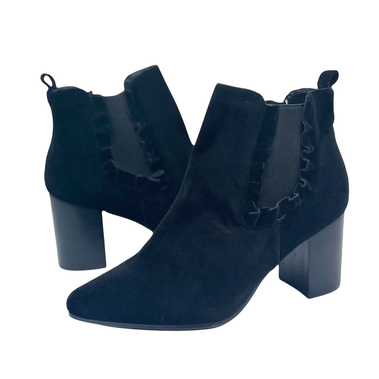 14th & Union 14th & Union Blaine Black Velvet Pointed Toe Pull-on Ankle B Size US 7.5 / IT 37.5 - 2 Thumbnail