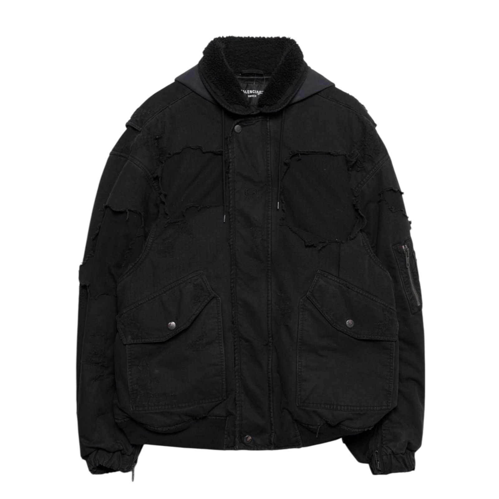 Balenciaga FW24 Unity Destroyed Bomber Jacket - www.benaras.co