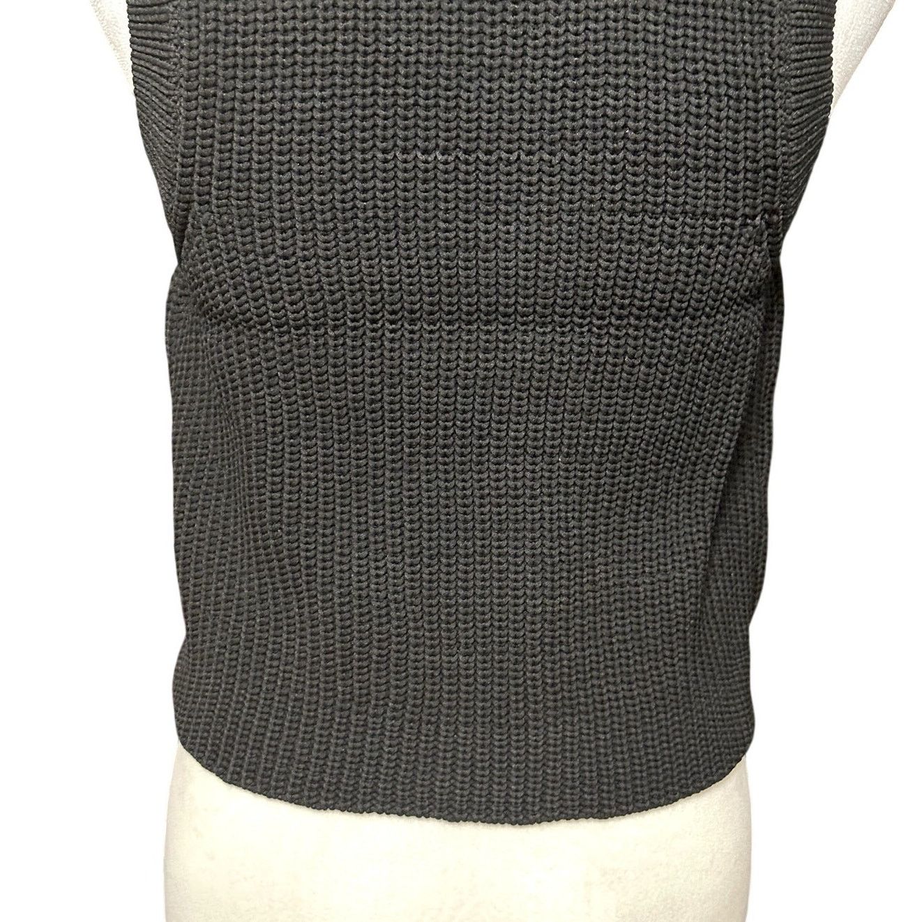 Other Royalty Womens Black Crop Scoop Neck Knit TankTop Sweater XL Size XL / US 12-14 / IT 48-50 - 7 Thumbnail