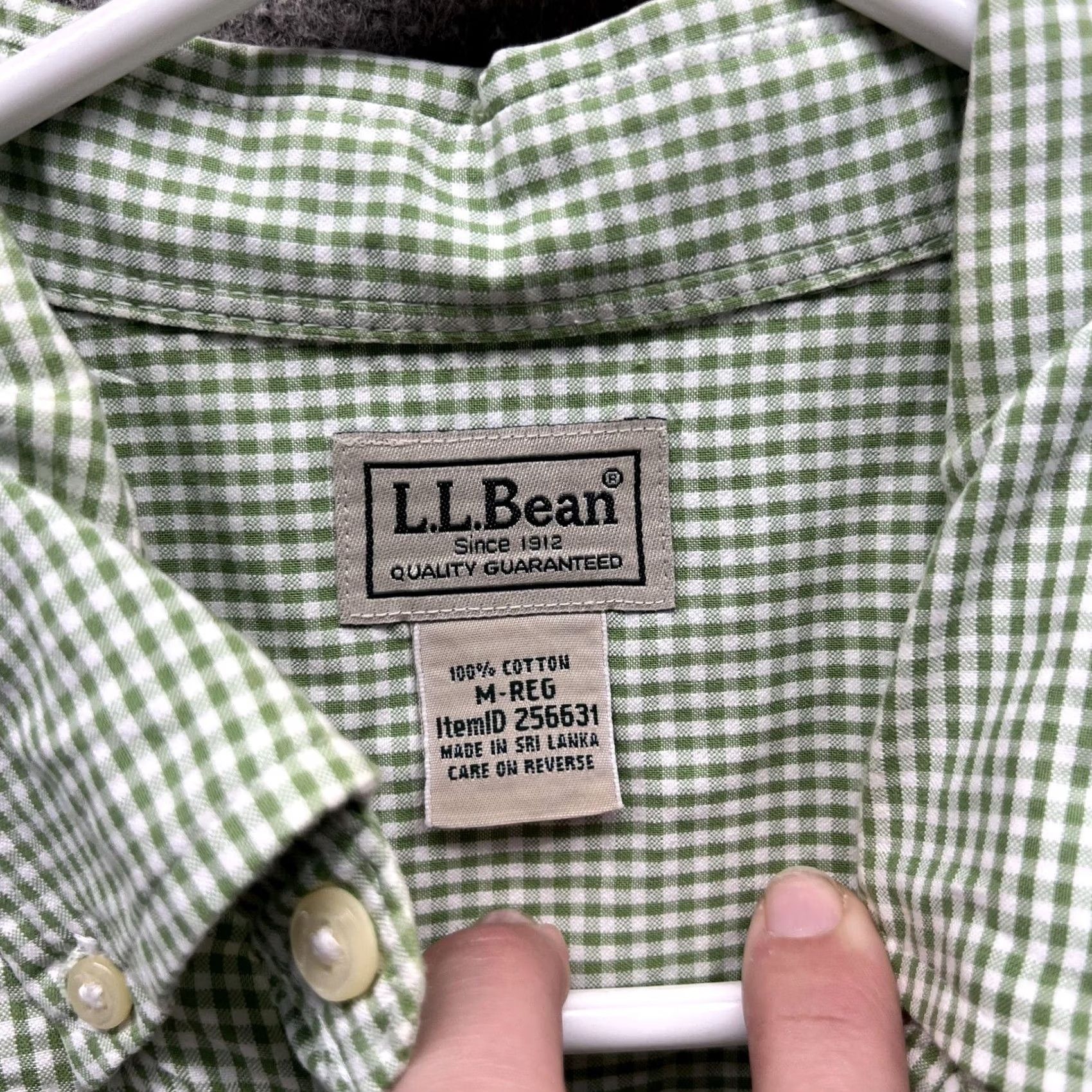 Vintage L.L. Bean Shirt Mens Medium Green Check Long Sleeve Button Front Casual Woven Size US M / EU 48-50 / 2 - 5 Thumbnail