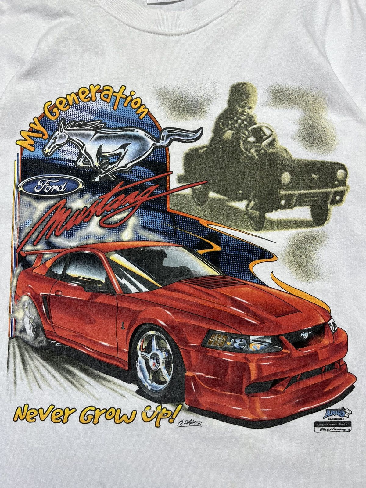Vintage Vintage 90s Mustang 4th generation graphic tee Size US M / EU 48-50 / 2 - 5 Thumbnail