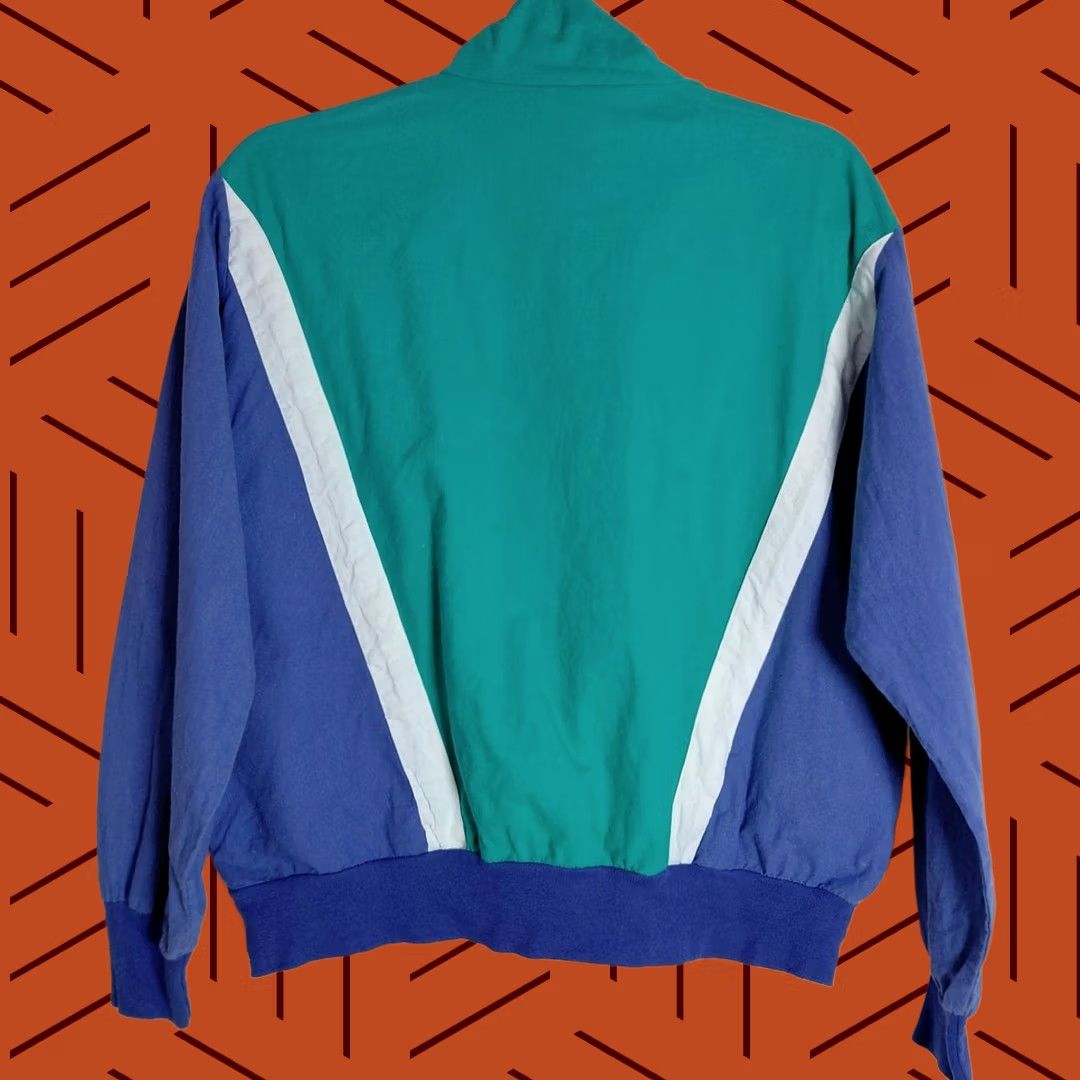 Oscar De La Renta Oscar de la Renta ACTIVE Colorblock Jacket Green Blue Jacket M Women Regular Lightweight Zip Cotton Windbreaker Casual USA 90s? Size M / US 6-8 / IT 42-44 - 1 Thumbnail