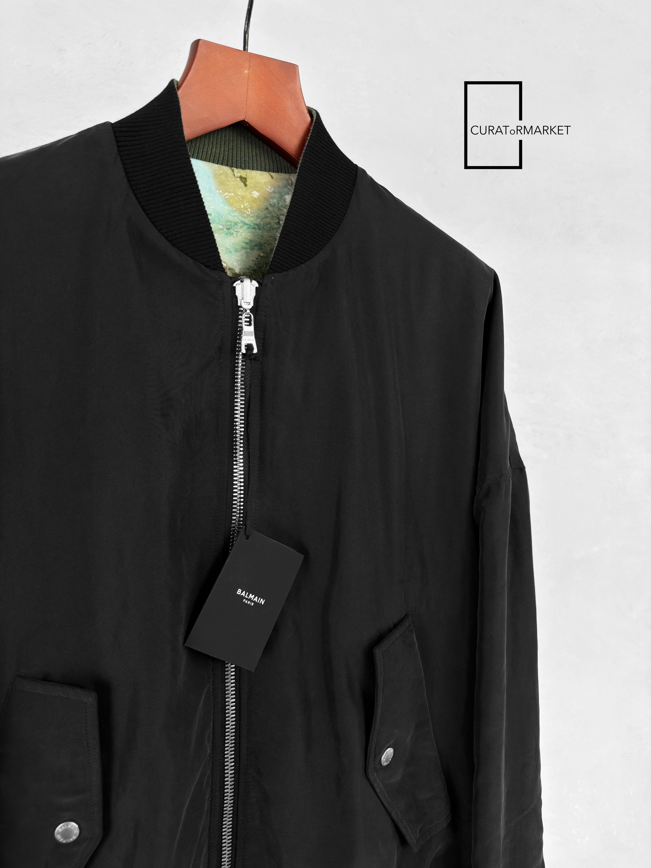 Balmain EU46 Relaxed Art Sky Print Reversible Embossed Logo Zip SS23 Size US S / EU 44-46 / 1 - 11 Thumbnail