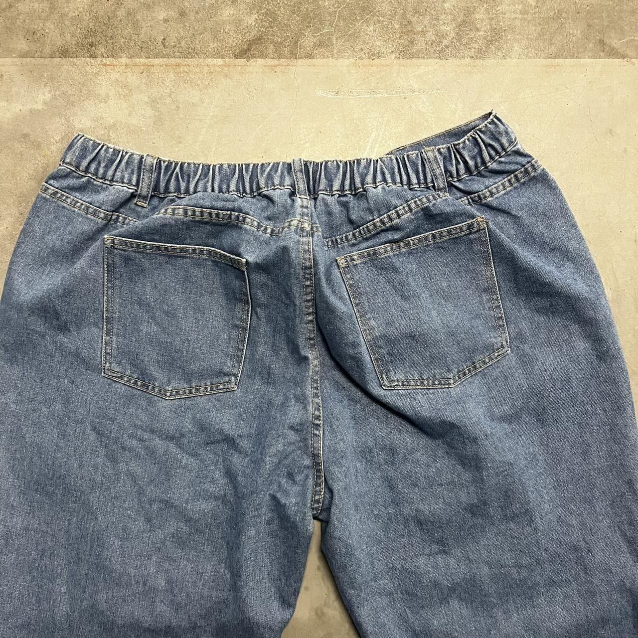 Vintage Vintage Y2K/2000s Super Baggy JNCO Style Ripped Streetwear Style Medium Wash Denim Jeans! Size US 42 / EU 58 - 7 Thumbnail