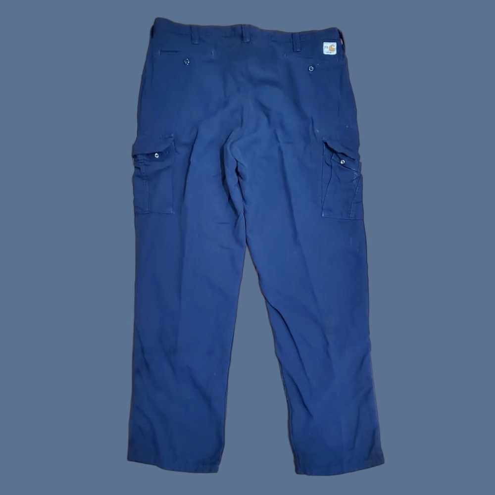 Carhartt Carhartt Cargo Pants Mens 38x30 Blue Flame-Resistant Workwear Straight Leg Cargo Pocket, Slash Pocket, FR Workwear Men Size US 38 / EU 54 - 1 Thumbnail