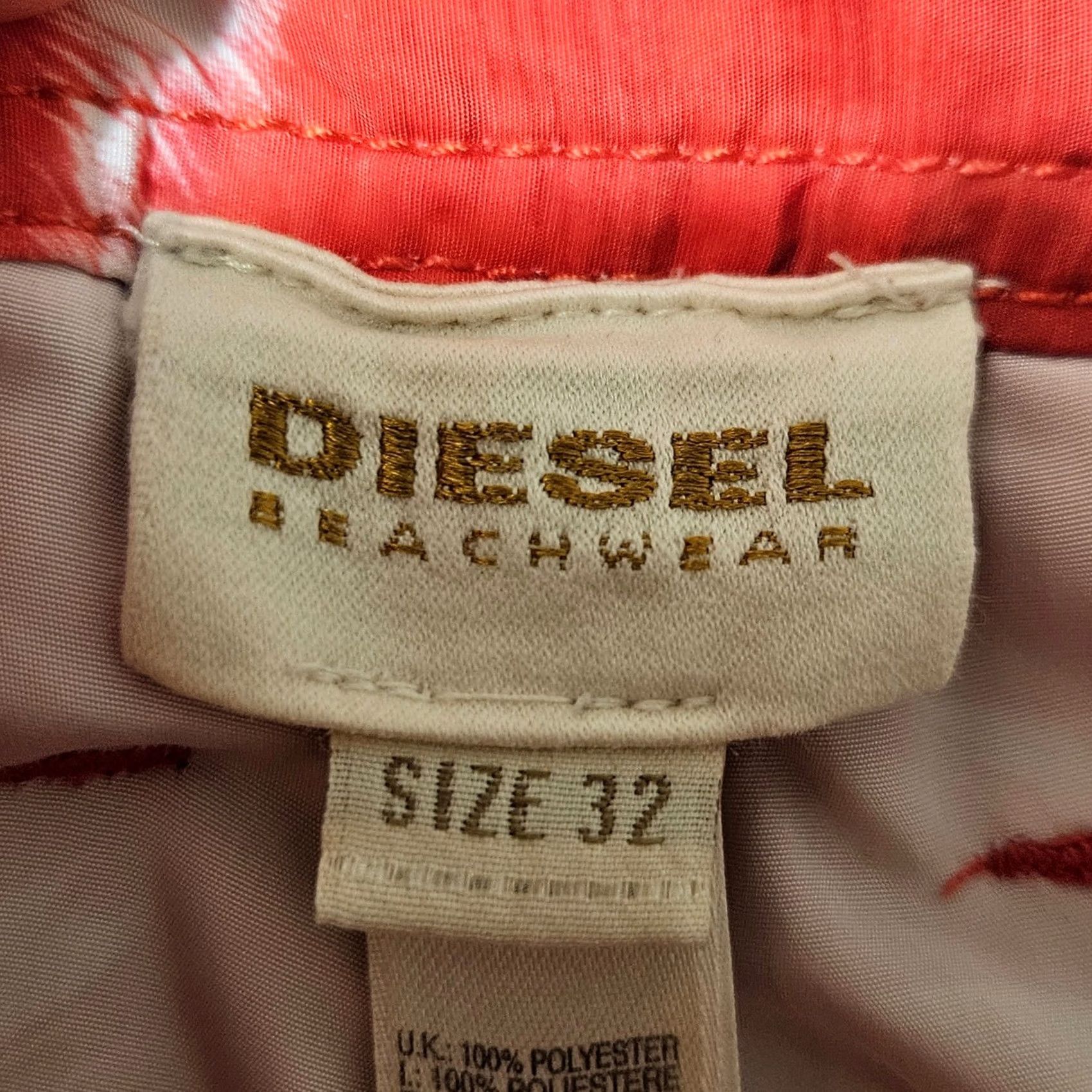 Diesel Diesel Beachwear Swim Trunks Board Shorts Hawaiian Red Men's 32 Regular Bottom Boys? Size US 32 / EU 48 - 6 Thumbnail