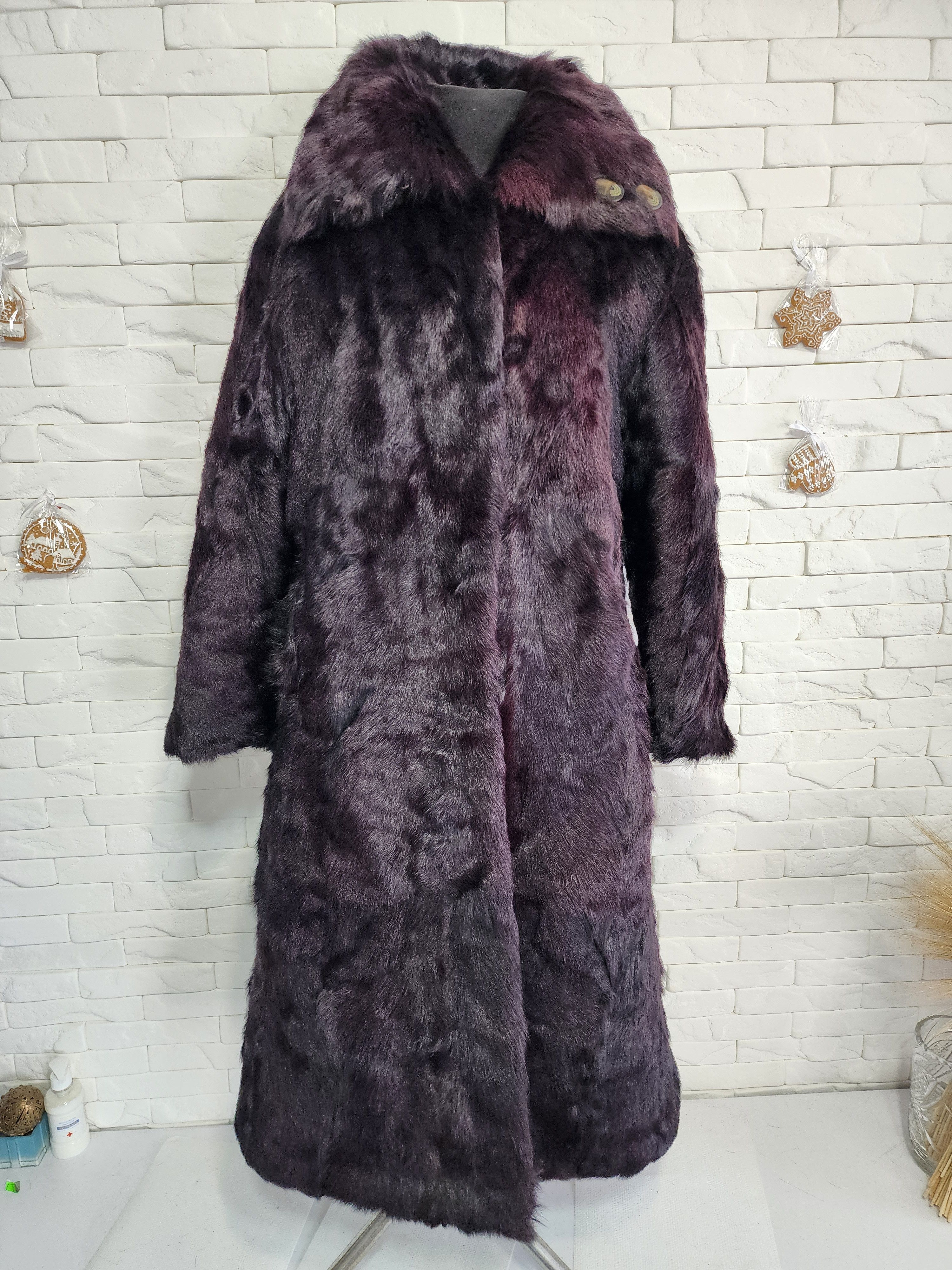 Furla Black Goat Fur Coat: Women's Warm Outerwear Size XXL / US 16-18 / IT 52-54 - 1 Thumbnail