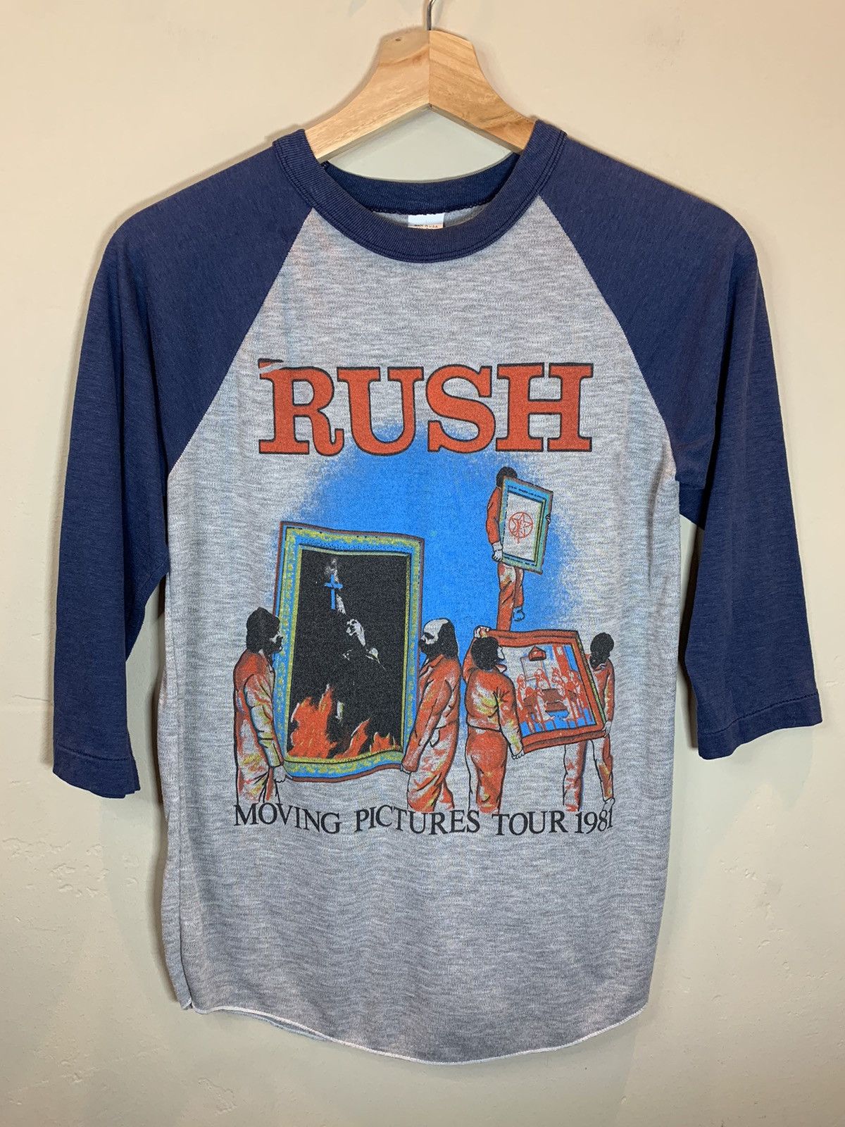 Vintage 1981 online Rush Moving Pictures Tour Concert Raglan Baseball Shirt