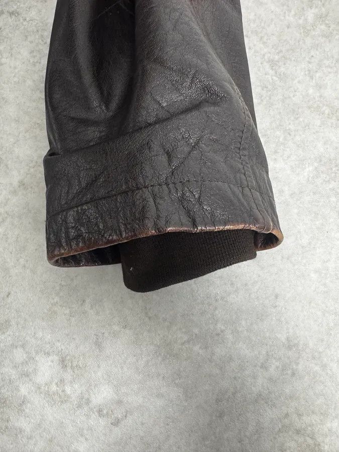 Emporio Armani AW2008 Emporio Armani Brown Avant-Garde Fur Collar Leather Jacket Size US L / EU 52-54 / 3 - 10 Thumbnail