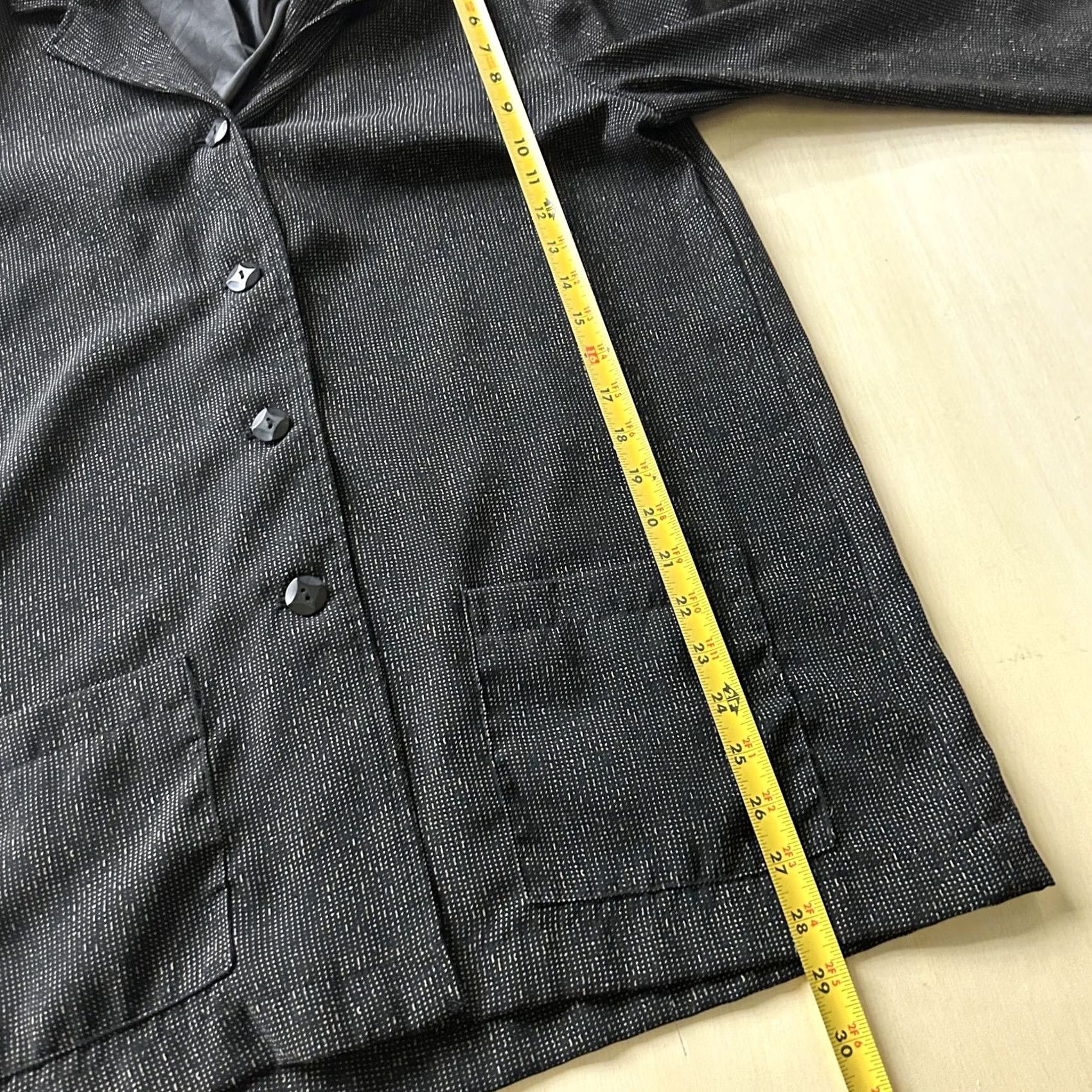 Vintage Sag Harbor Blazer Jacket Womens 14 Black Pinstripe Lined Workwear Career Office Size XL / US 12-14 / IT 48-50 - 4 Thumbnail