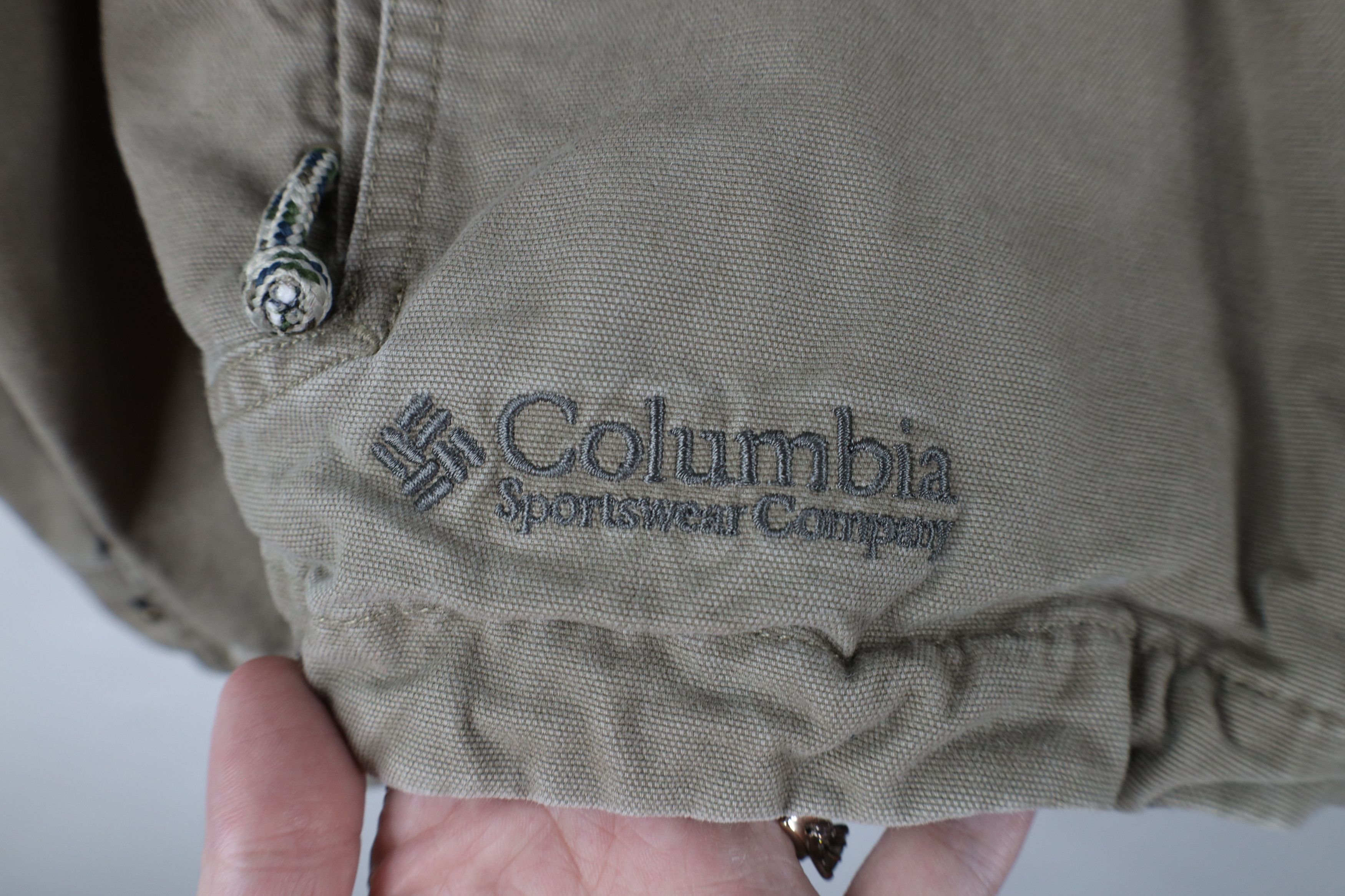 Columbia × Vintage Vintage Columbia Full Zip Canvas Bomber Jacket Beige Size US XL / EU 56 / 4 - 4 Thumbnail