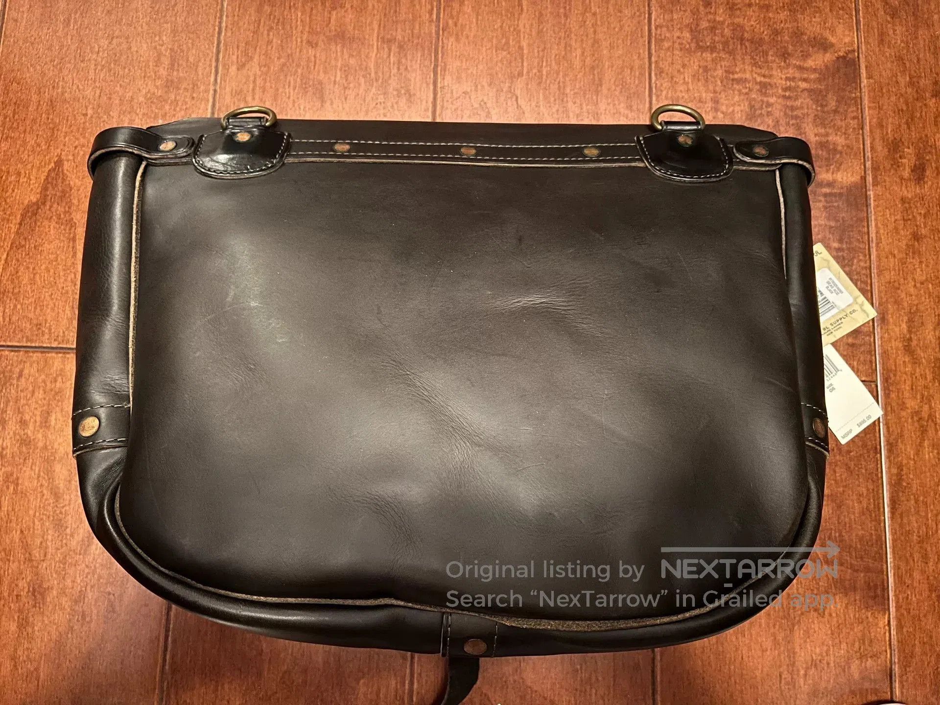 RRL Ralph Lauren RRL Double RL Black Leather Messenger Bag. Size ONE SIZE - 2 Thumbnail