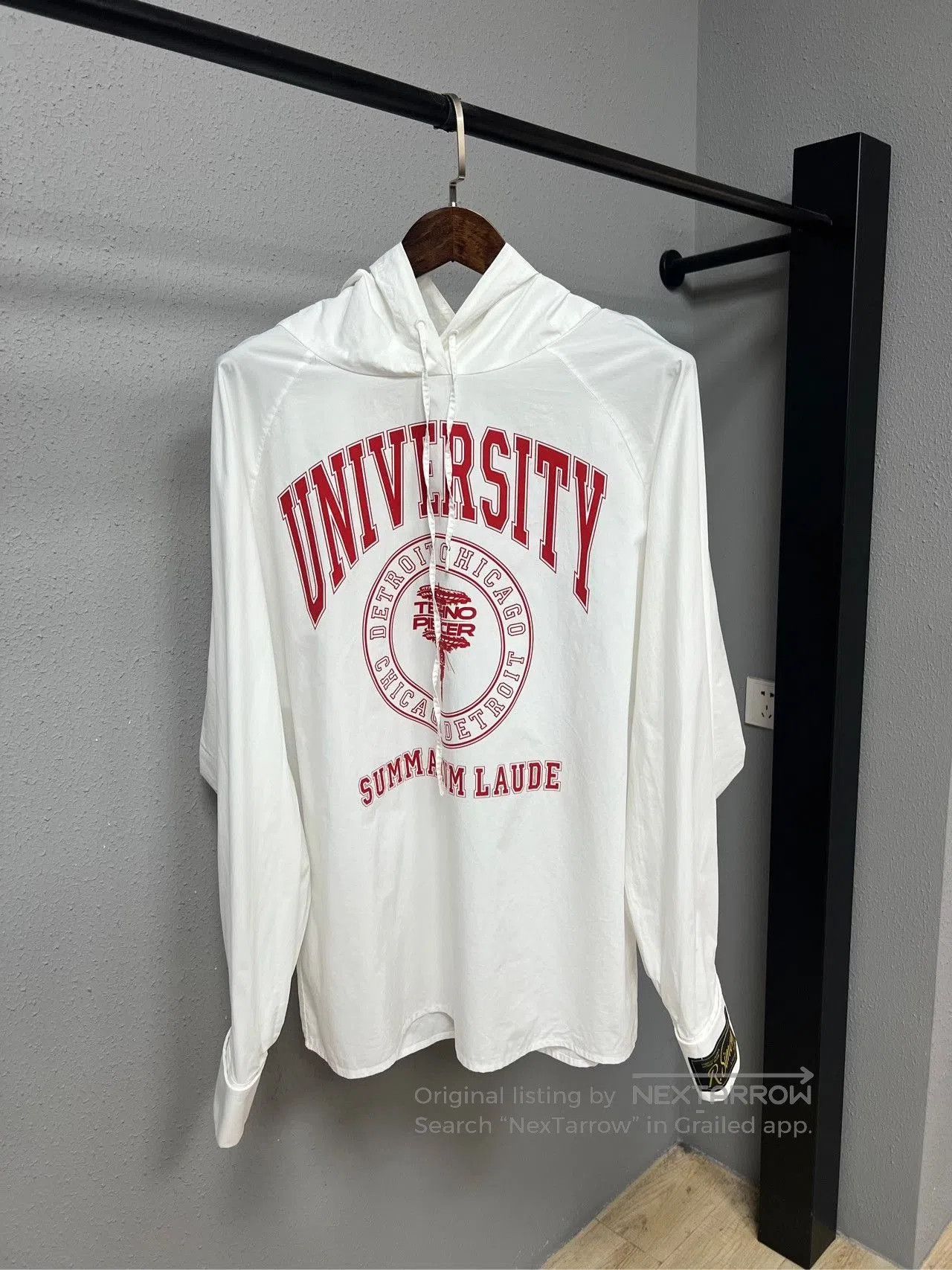 Raf Simons Raf Simons University Shirt Sleeve Hoodie. Size US S / EU 44-46 / 1 - 1 Thumbnail