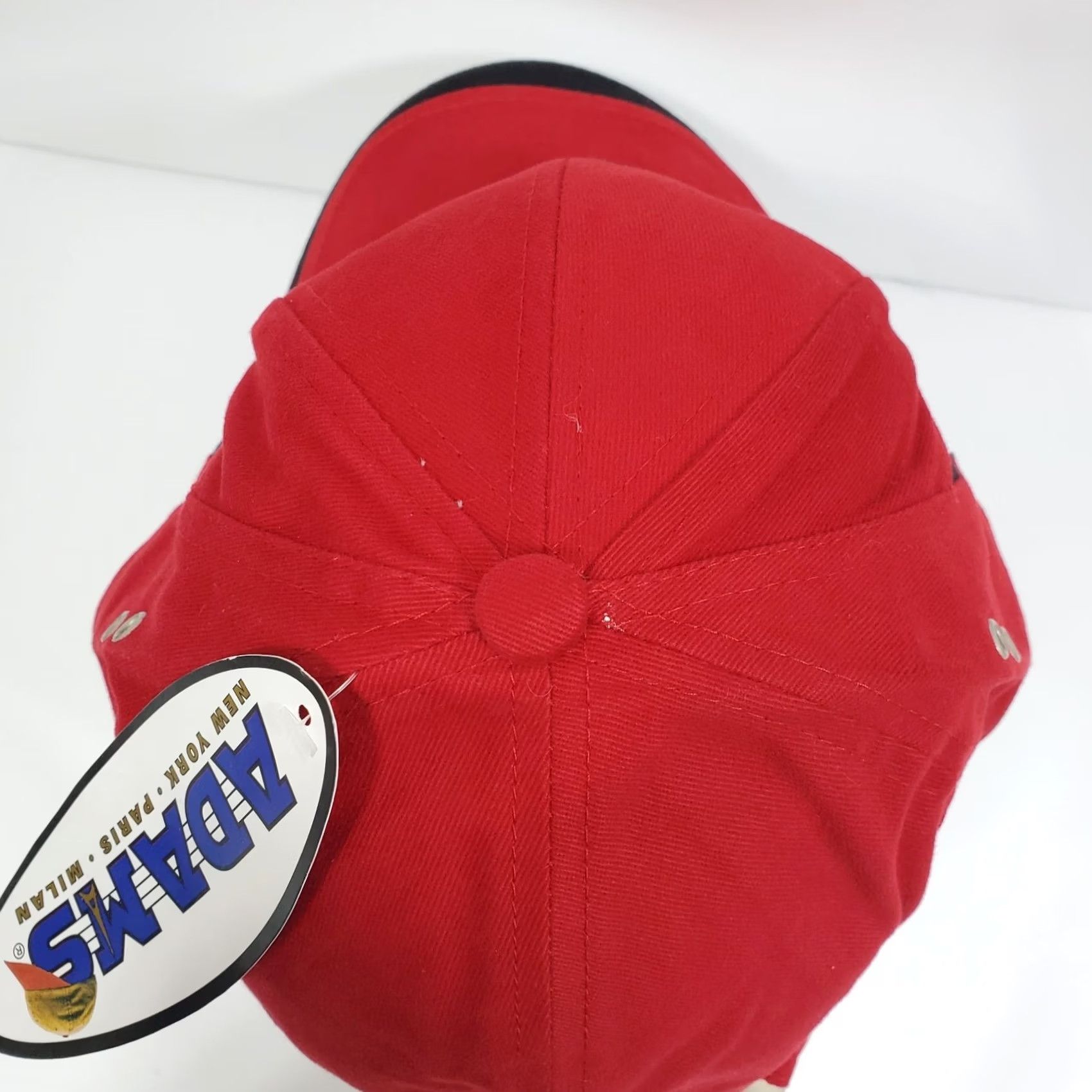 Vintage Adams True Value Baseball Cap Red Black Embroidered Cotton Adjustable Strapback Men Size ONE SIZE - 4 Thumbnail