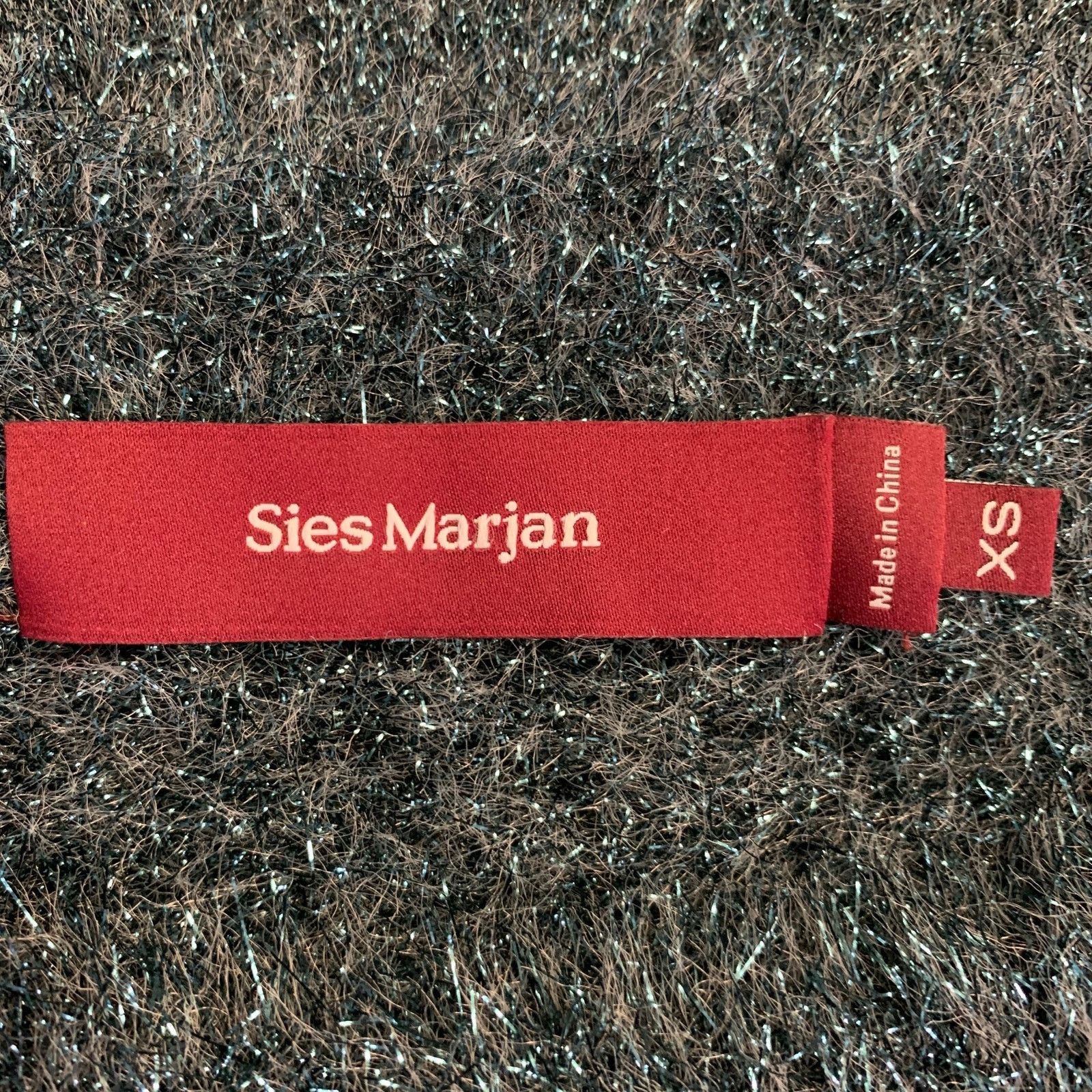 Sies Marjan Size XS Metallic Green Polyamide Blend Crew Neck Pullover Size XS / US 0-2 / IT 36-38 - 5 Thumbnail