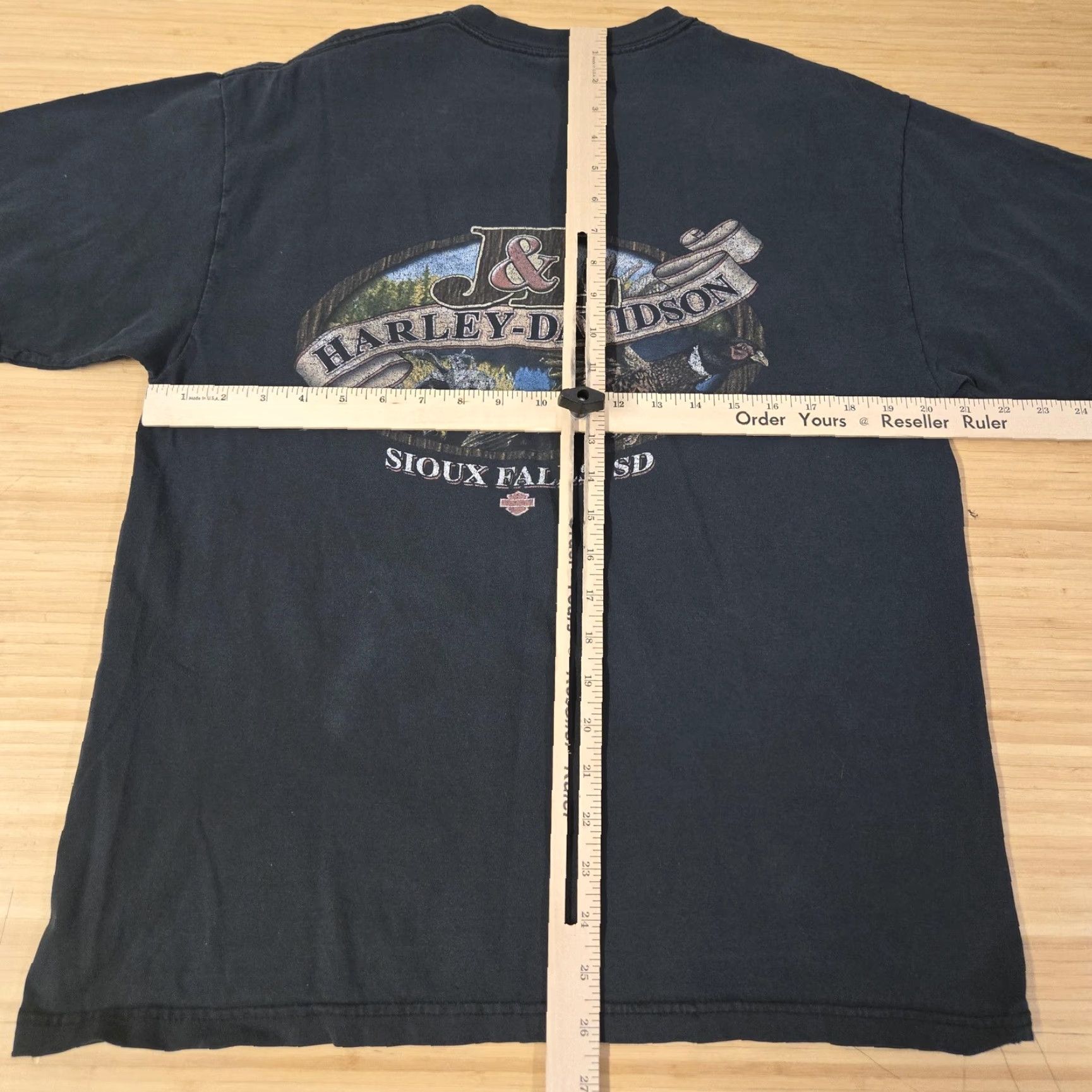 Harley Davidson VINTAGE Harley-Davidson Shirt Mens L Black Graphic Print 90s Sioux Falls SD Biker Motorcycle USA Mens Size US L / EU 52-54 / 3 - 7 Thumbnail