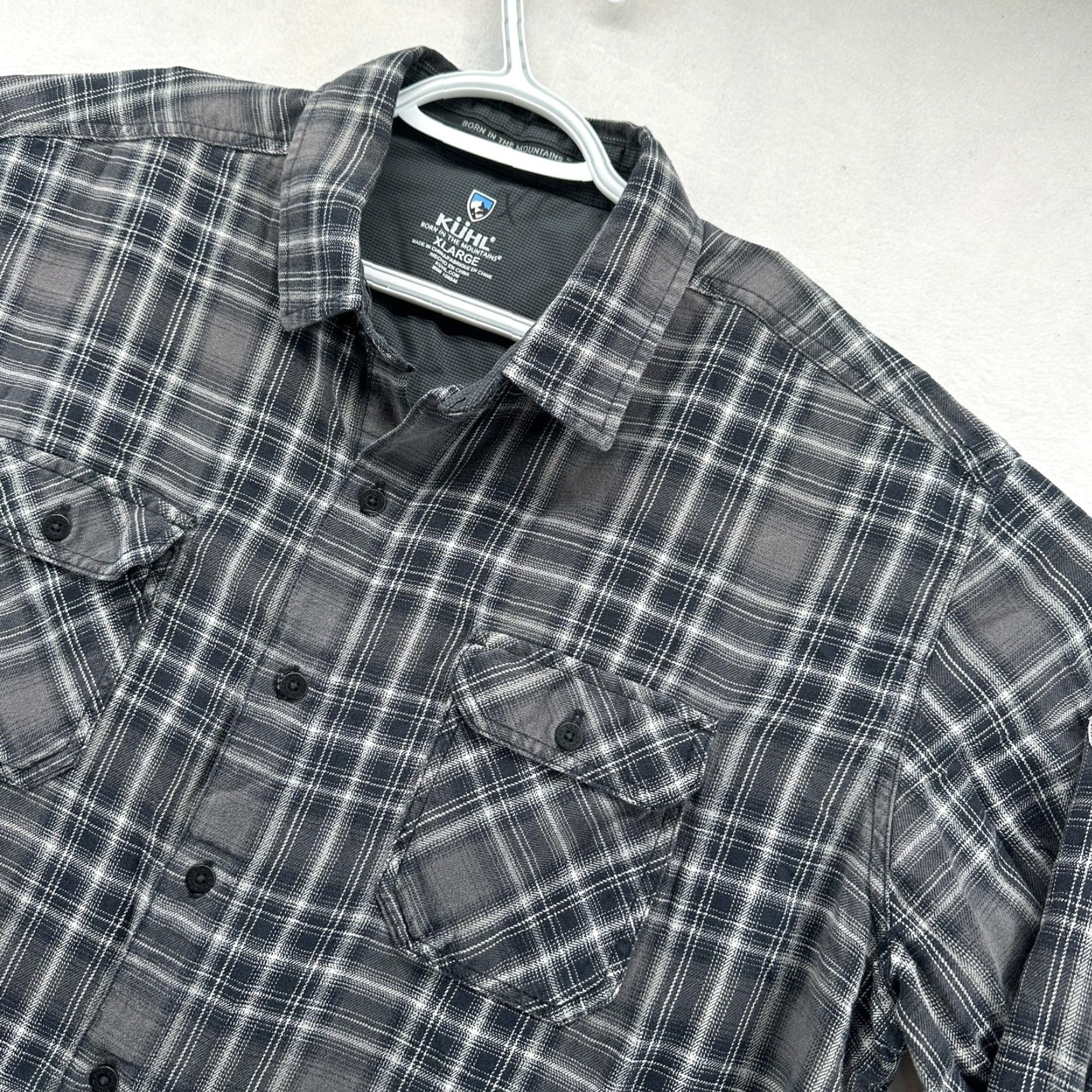 Vintage Kuhl Shirt Mens XL Gray Plaid Flannel Cotton Tencel Button Front Outdoor Casual Size US XL / EU 56 / 4 - 3 Thumbnail