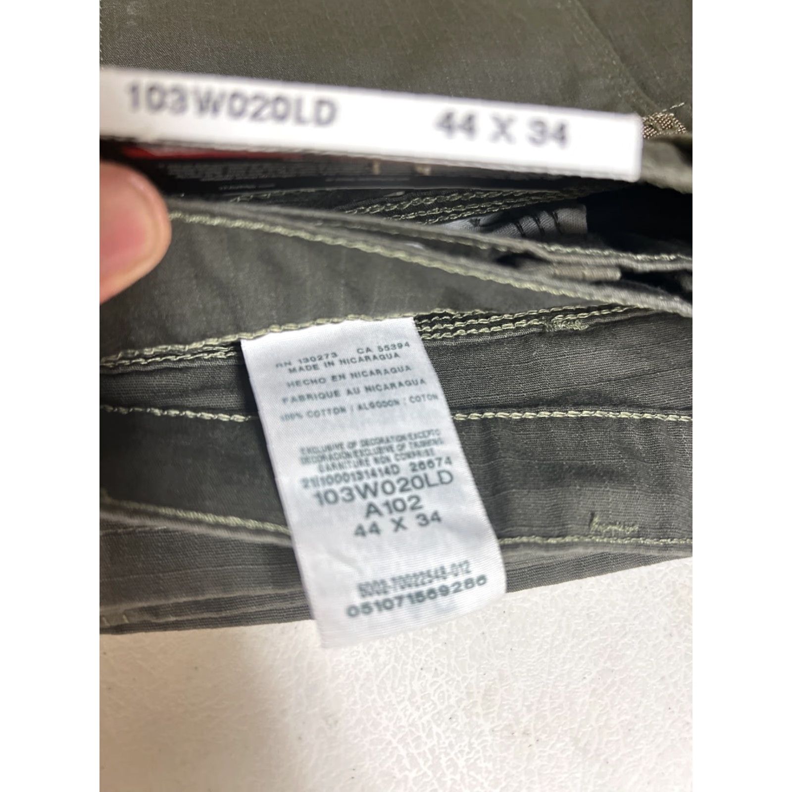 Wrangler NEW Wrangler Riggs Pants Mens 44x34 Green Carpenter Ripstop Workwear Size US 44 / EU 60 - 5 Thumbnail