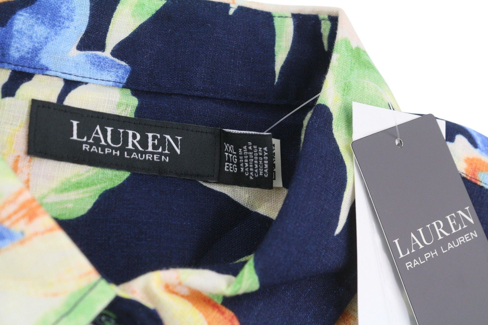 Lauren Ralph Lauren 2XL Linen Floral Buttoned Shirt 84700 Size XXL / US 16-18 / IT 52-54 - 10 Thumbnail