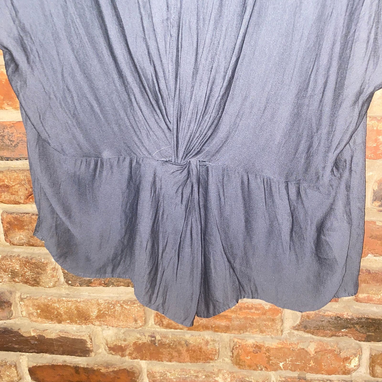 Mango Mango Suit Black Twist-Back Dolman Sleeve Blouse Size 10 Size L / US 10 / IT 46 - 6 Thumbnail