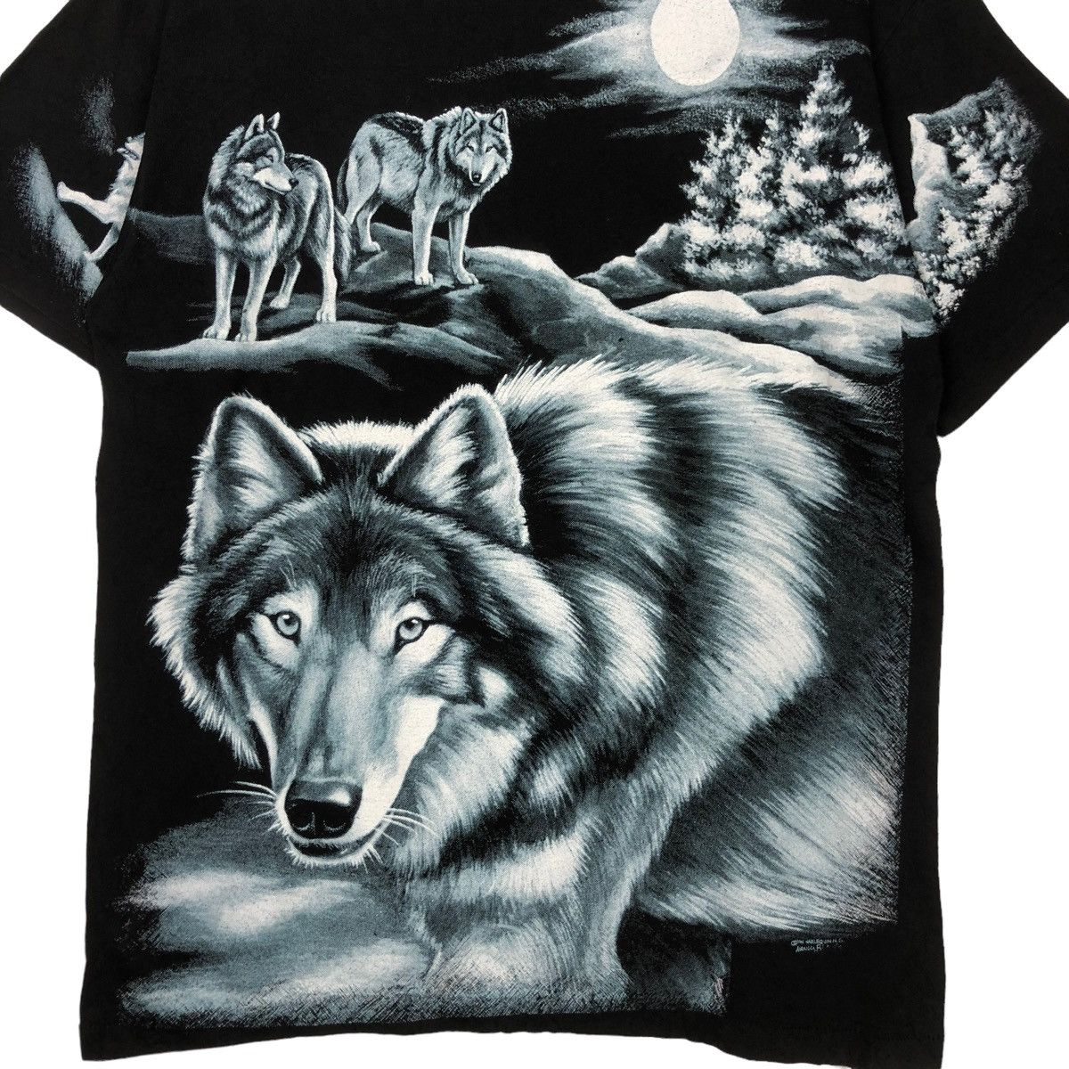 Vintage 🔥90’s Vintage Turners Original Wolf Big Logo T-Shirt Size US M / EU 48-50 / 2 - 7 Thumbnail