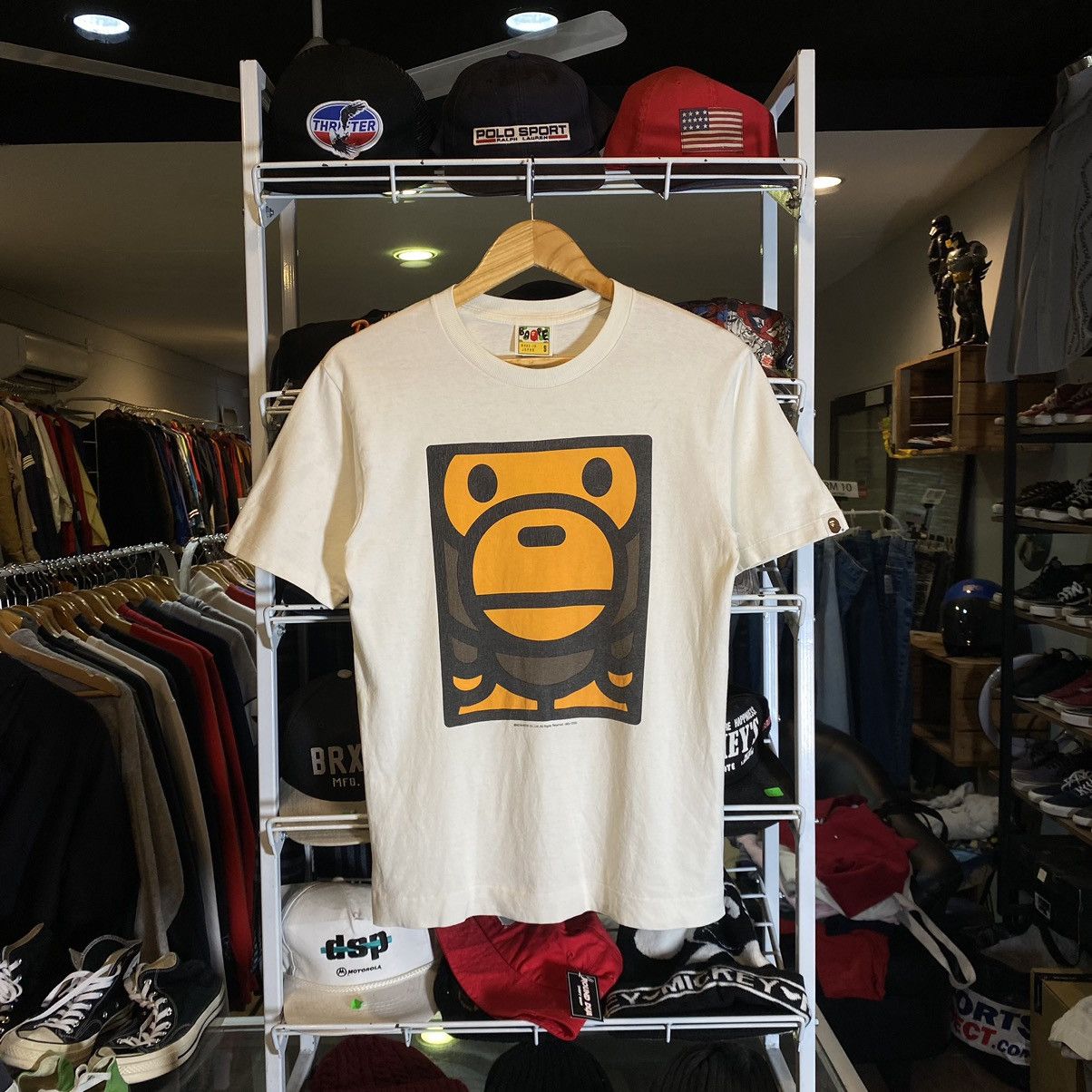 image of Vintage OG 2009 Bape Baby Milo T-Shirt in White, Men's (Size Small)