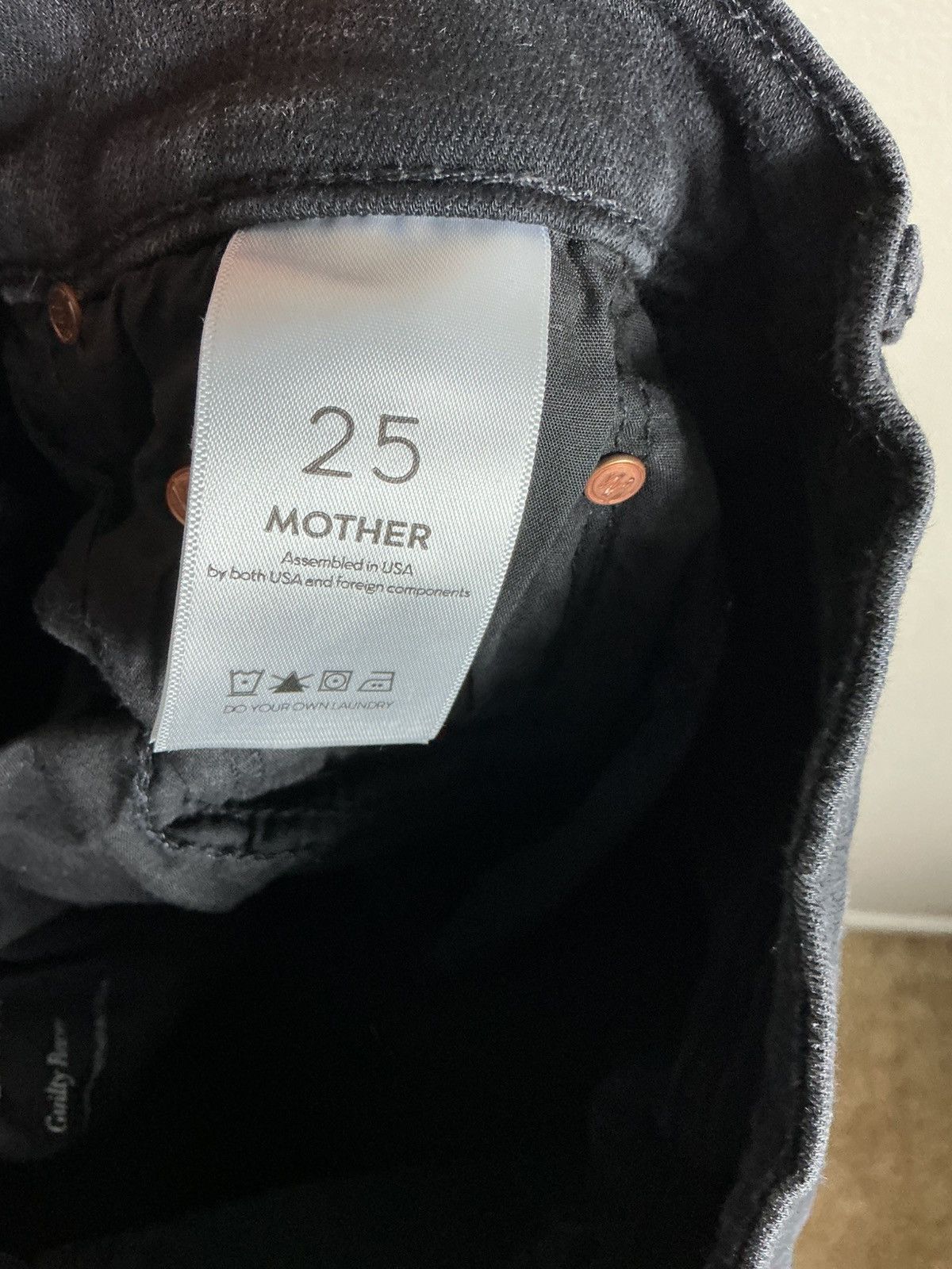 MOTHER Mother The Insider High-Rise Crop Racer Stripe Jean Black 25 Size 25" / US 0 / IT 36 - 6 Thumbnail