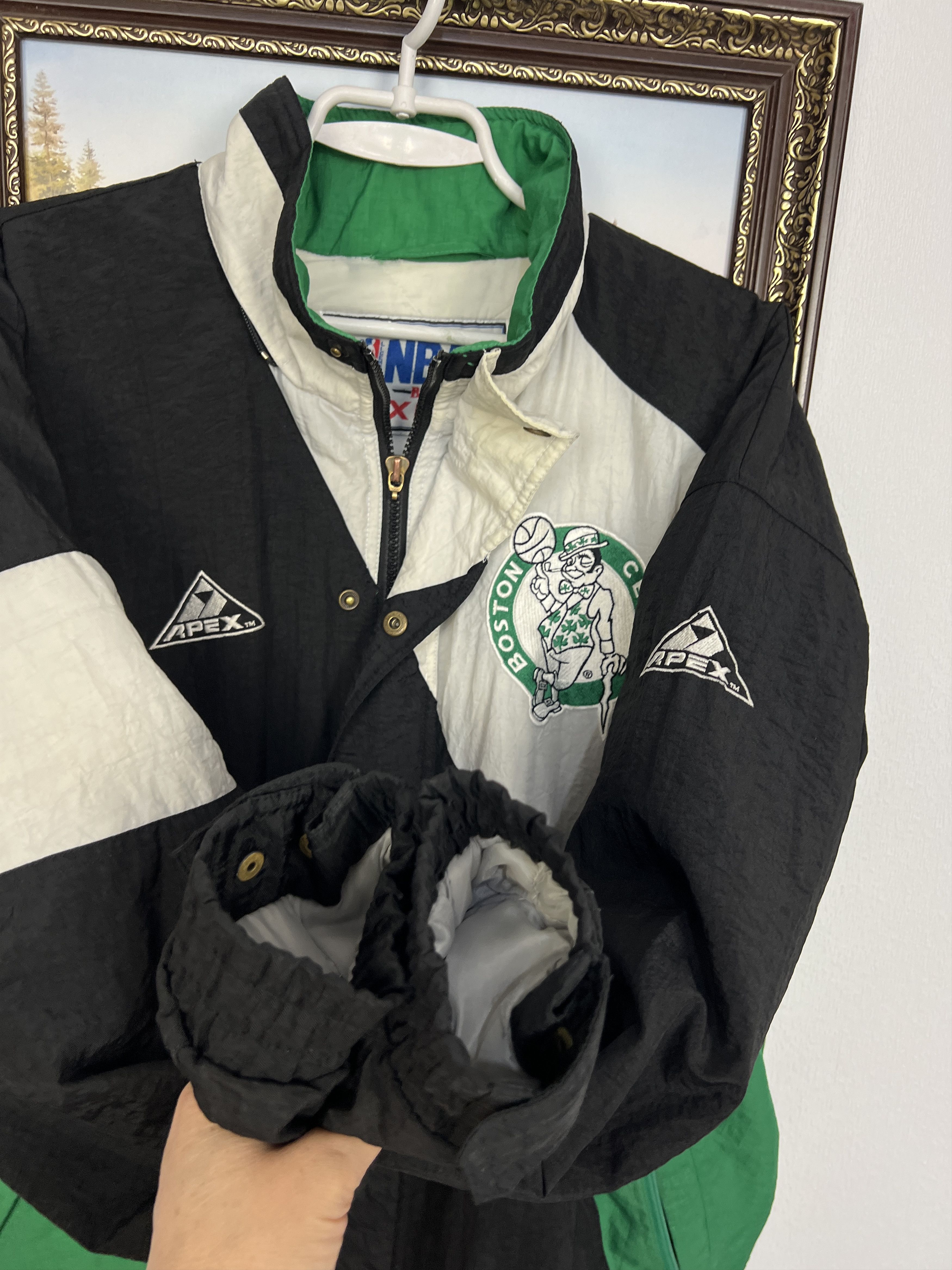 Apex One Vintage 90's Boston Celtics NBA Bomber Jacket Rare Hype Size US L / EU 52-54 / 3 - 8 Thumbnail