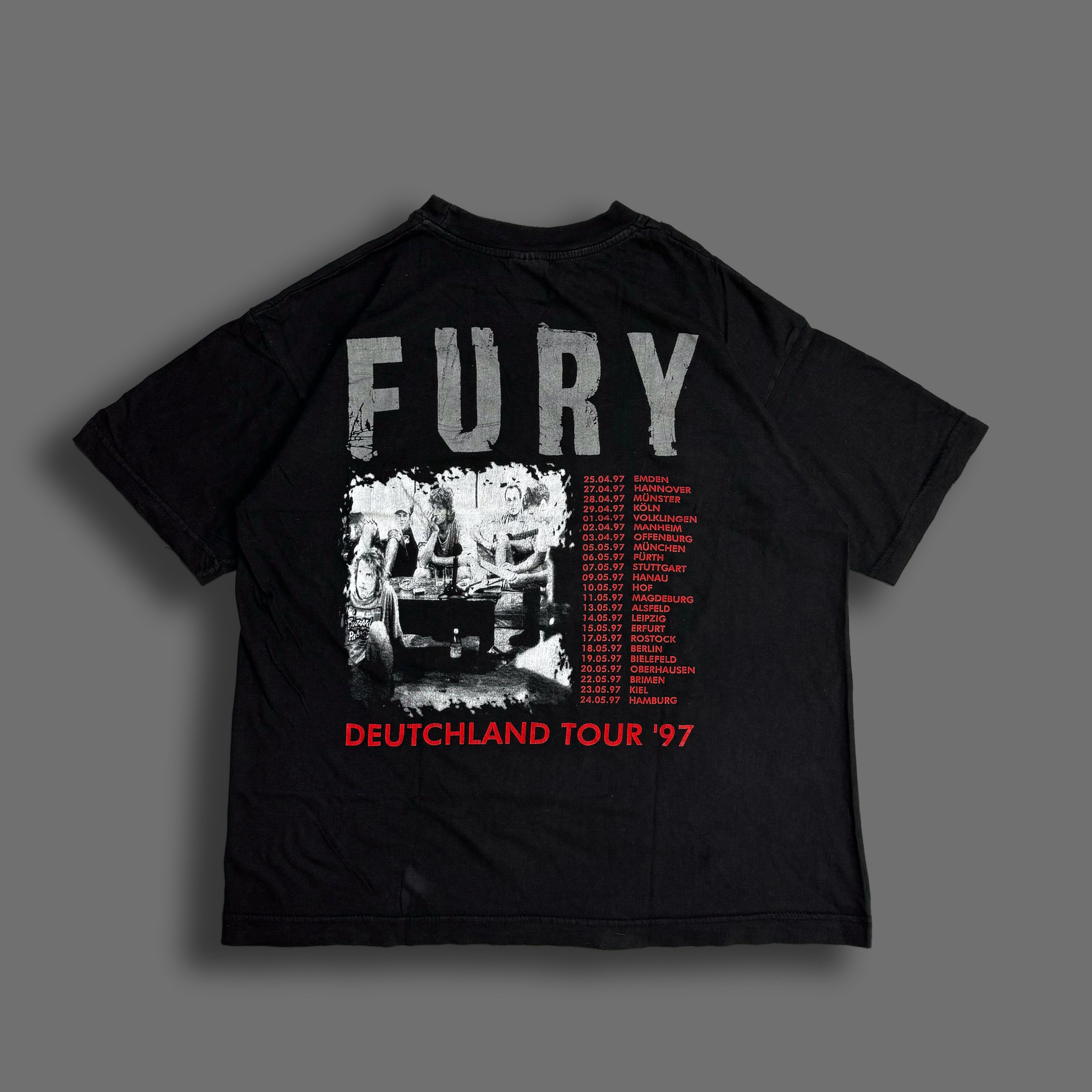 Band Tees × Vintage FURY BRILLIANT THIEVES DEUTCHLAND TOUR 1997 BAND T SHIRT Size US XL / EU 56 / 4 - 1 Thumbnail