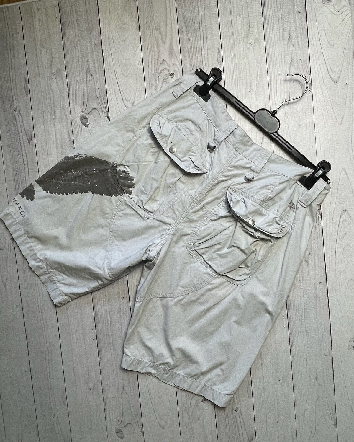 Vintage Vintage Armani Exchange cargo shorts big logo Eagle size M Size US 32 / EU 48 - 4 Thumbnail