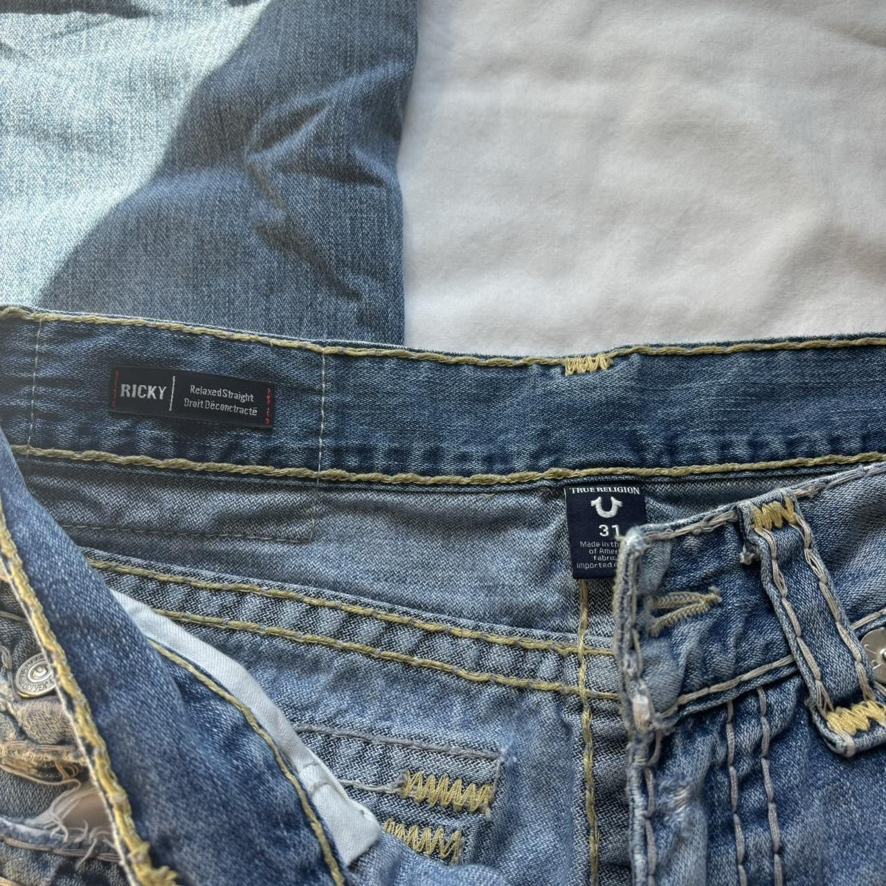 True Religion True Religion Relaxed Straight Denim Ripped Jeans Size US 31 - 5 Thumbnail