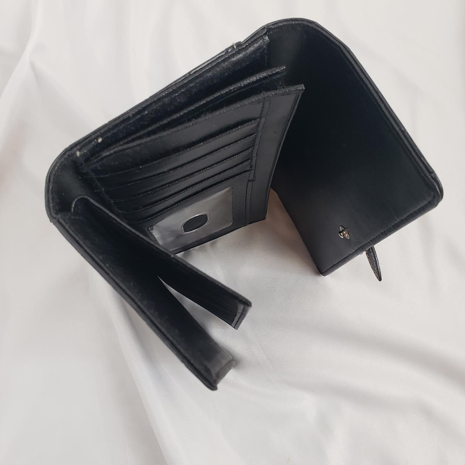 Designer VTG Stylish Black Croc-Pattern Wallet Size ONE SIZE - 7 Thumbnail