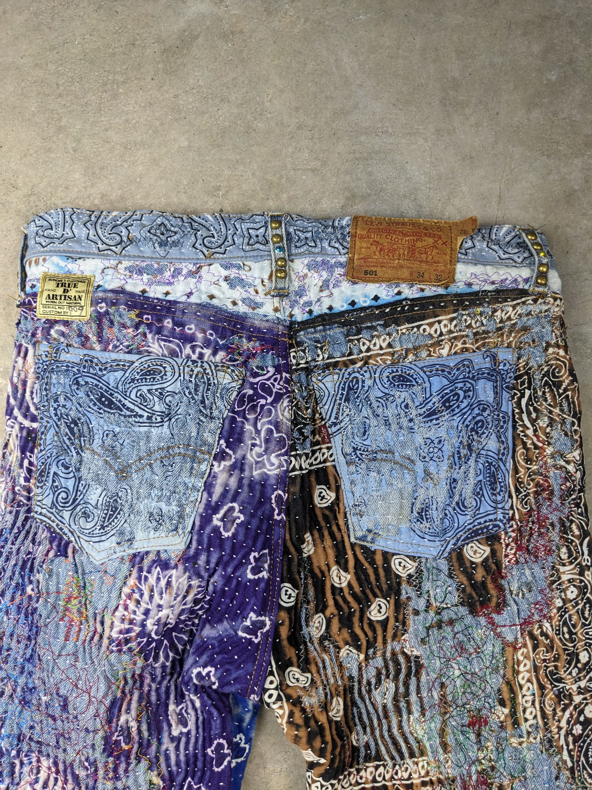 Levi's × Vintage Inspired Proleta Re Art Uroboros Kofu Levis Denim Size US 32 / EU 48 - 16 Thumbnail