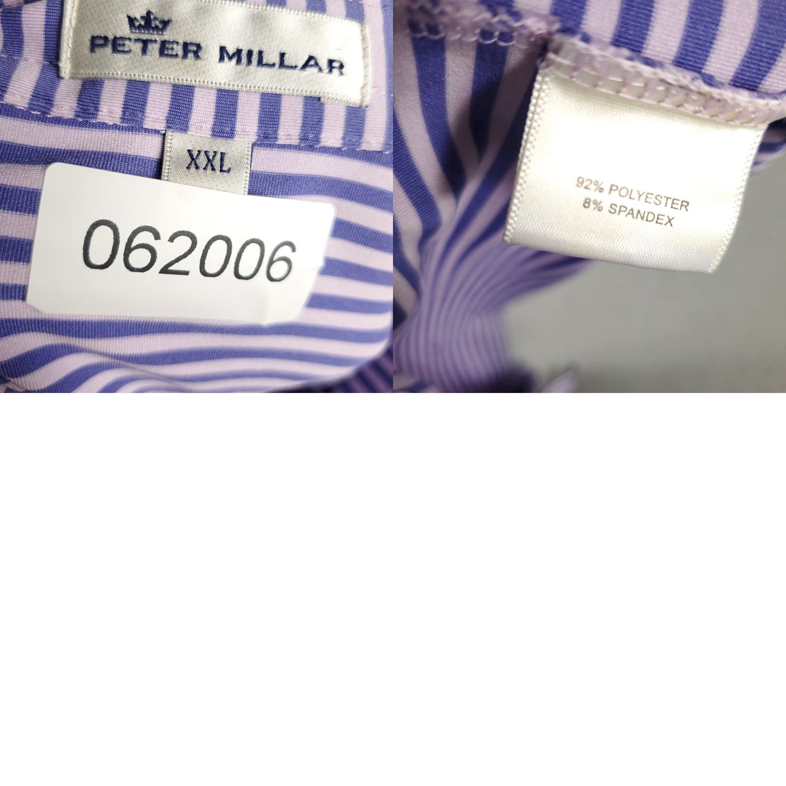 Peter Millar Peter Millar Polo Shirt Mens 2XL Purple Striped Golf Summer Comfort Short Sleeve Size US XXL / EU 58 / 5 - 8 Thumbnail